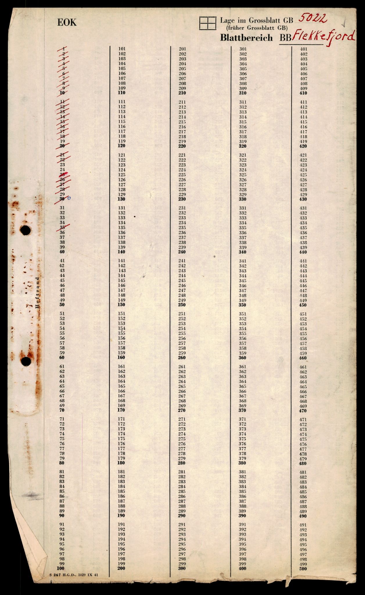 Forsvarets Overkommando. 2 kontor. Arkiv 11.4. Spredte tyske arkivsaker, AV/RA-RAFA-7031/D/Dar/Dara/L0011: Korrespondanse og kartreferanser, 1940-1945, s. 1