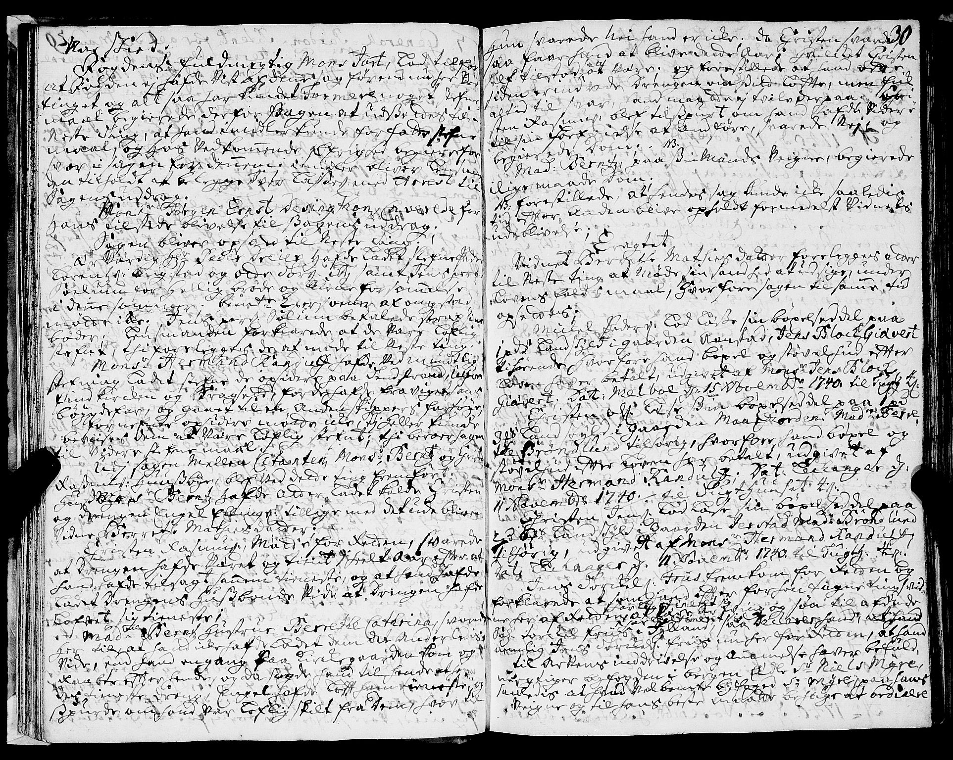 Vesterålen sorenskriveri, AV/SAT-A-4180/1/1/1A/L0003: Tingbok, 1737-1748, s. 29b-30a
