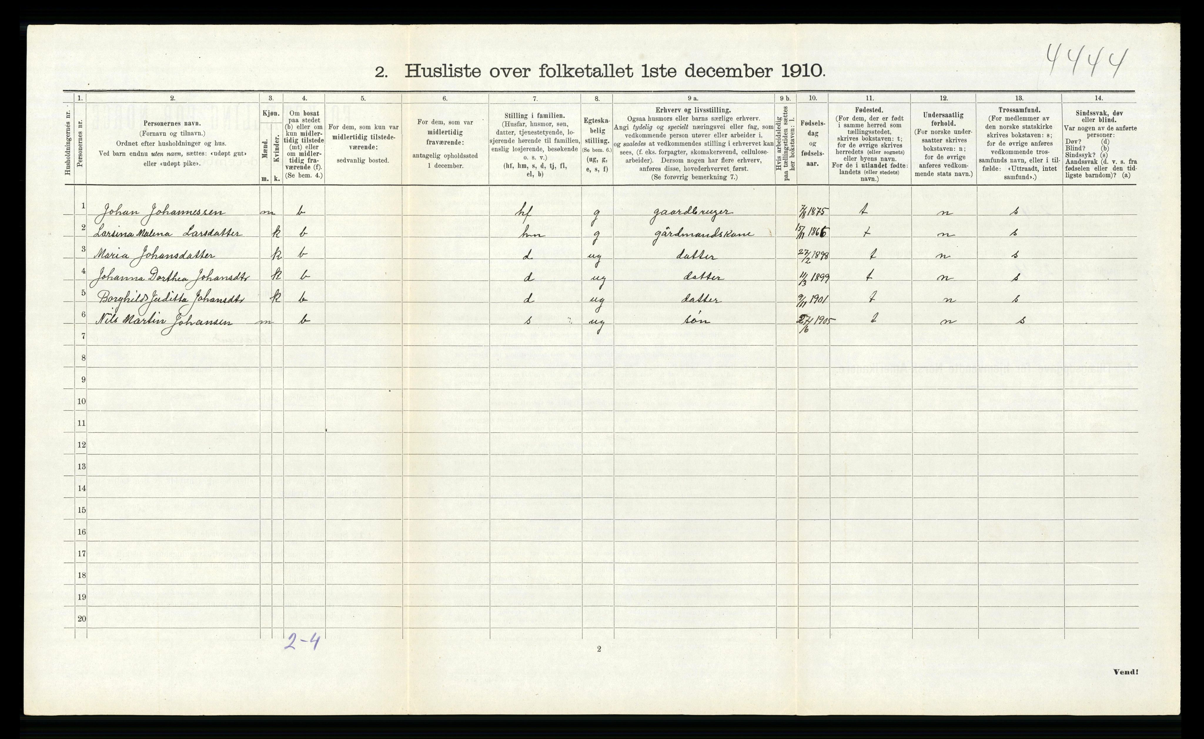 RA, Folketelling 1910 for 1257 Alversund herred, 1910, s. 417