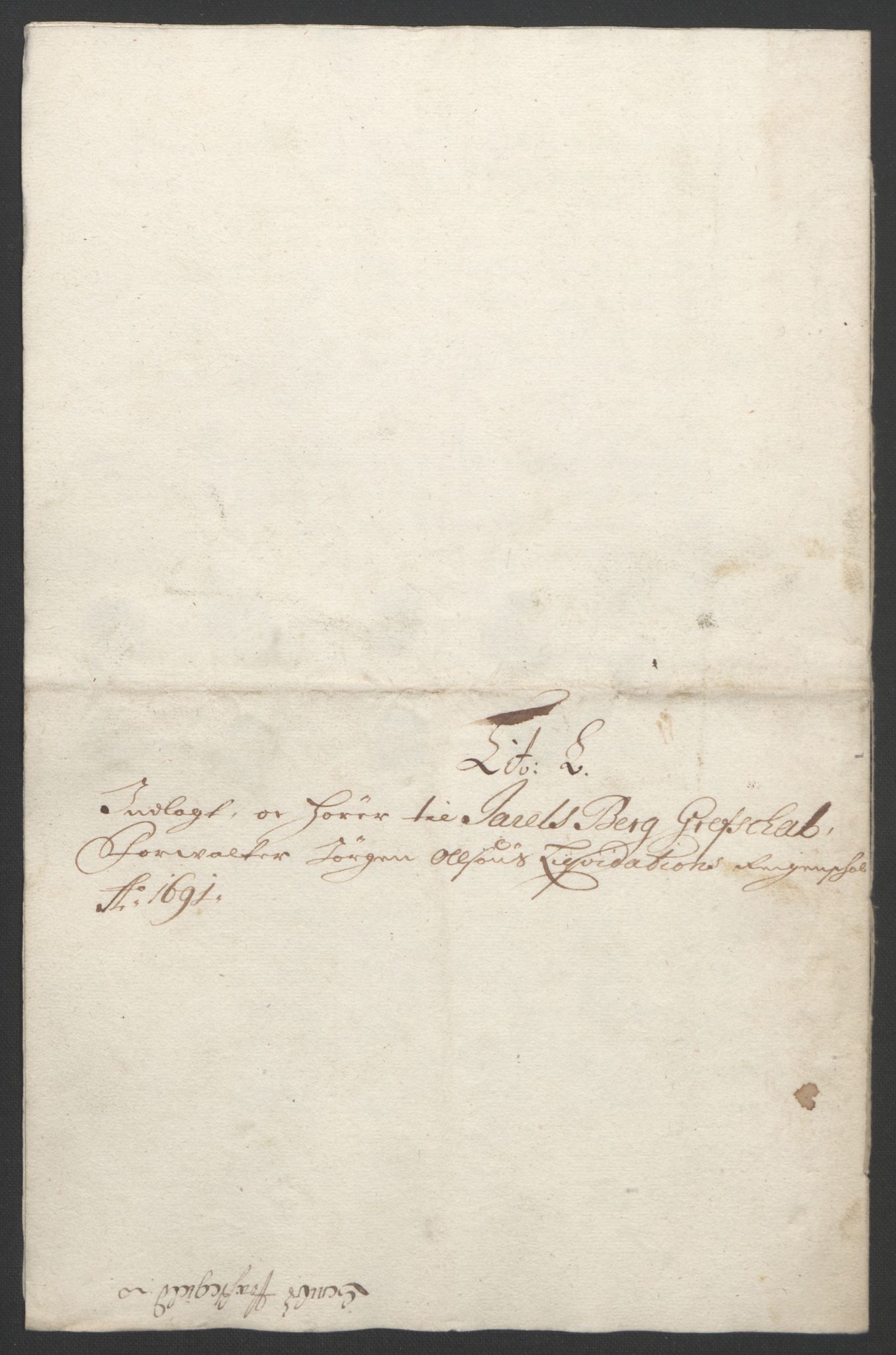 Rentekammeret inntil 1814, Reviderte regnskaper, Fogderegnskap, AV/RA-EA-4092/R32/L1864: Fogderegnskap Jarlsberg grevskap, 1691, s. 415