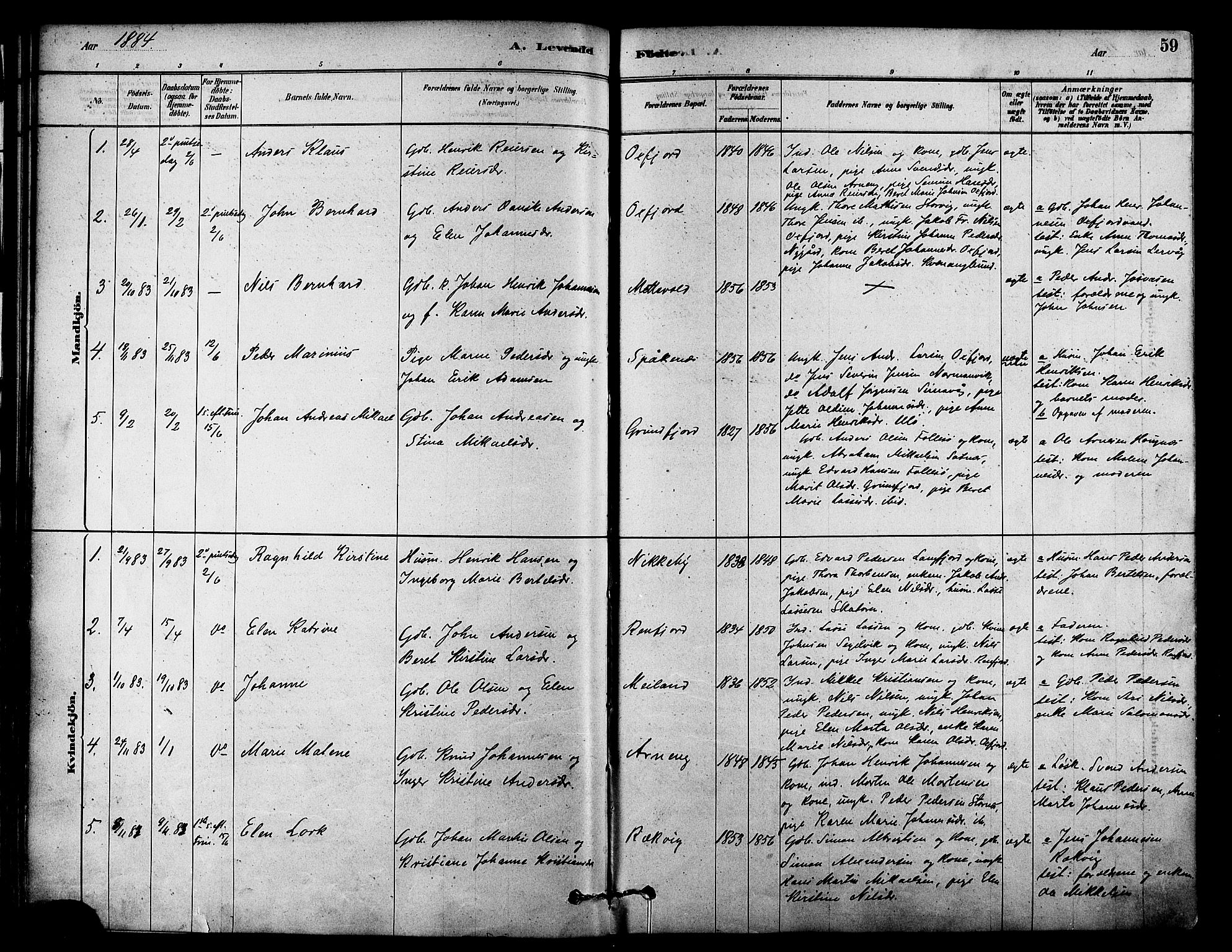 Skjervøy sokneprestkontor, AV/SATØ-S-1300/H/Ha/Haa/L0009kirke: Ministerialbok nr. 9, 1878-1887, s. 59