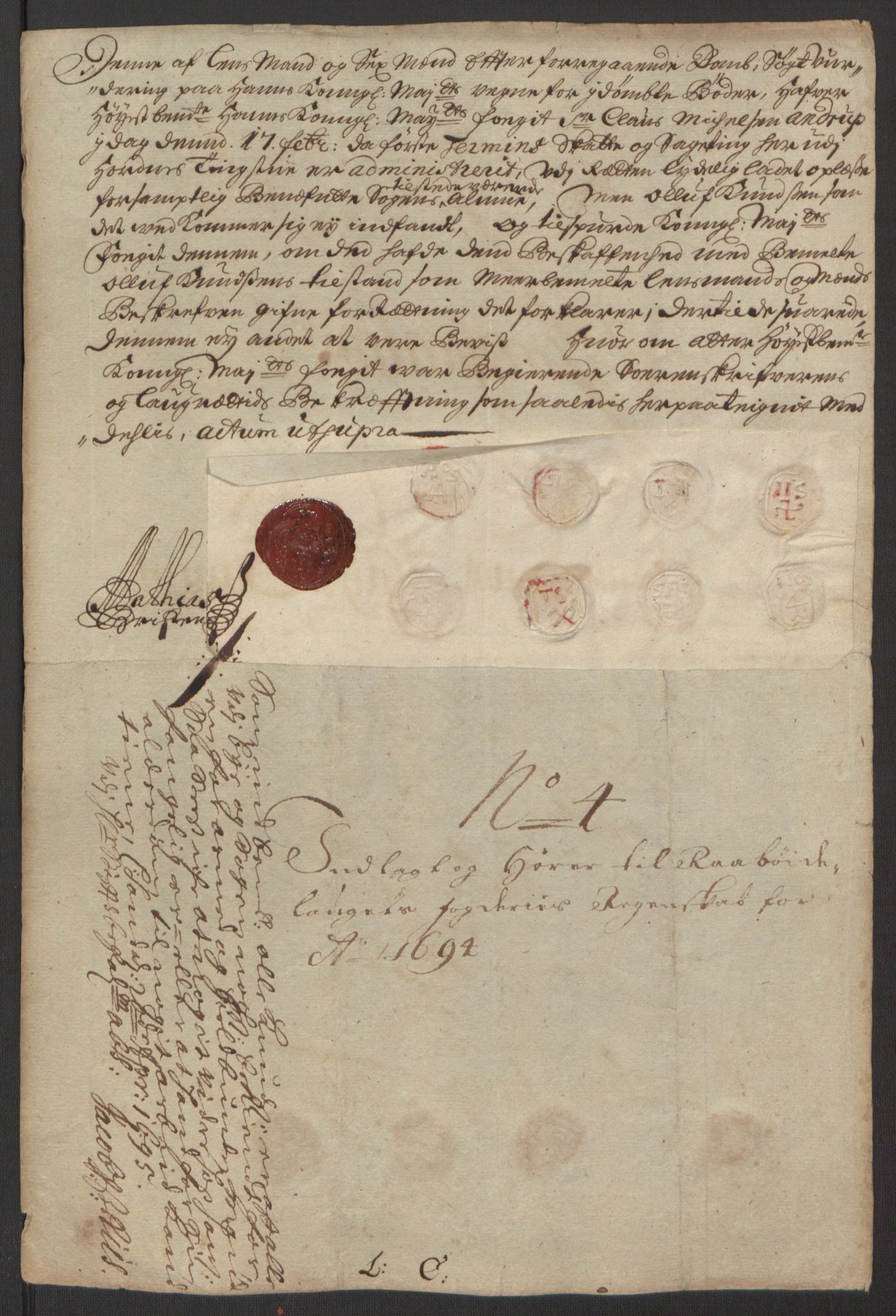 Rentekammeret inntil 1814, Reviderte regnskaper, Fogderegnskap, RA/EA-4092/R40/L2444: Fogderegnskap Råbyggelag, 1693-1696, s. 164