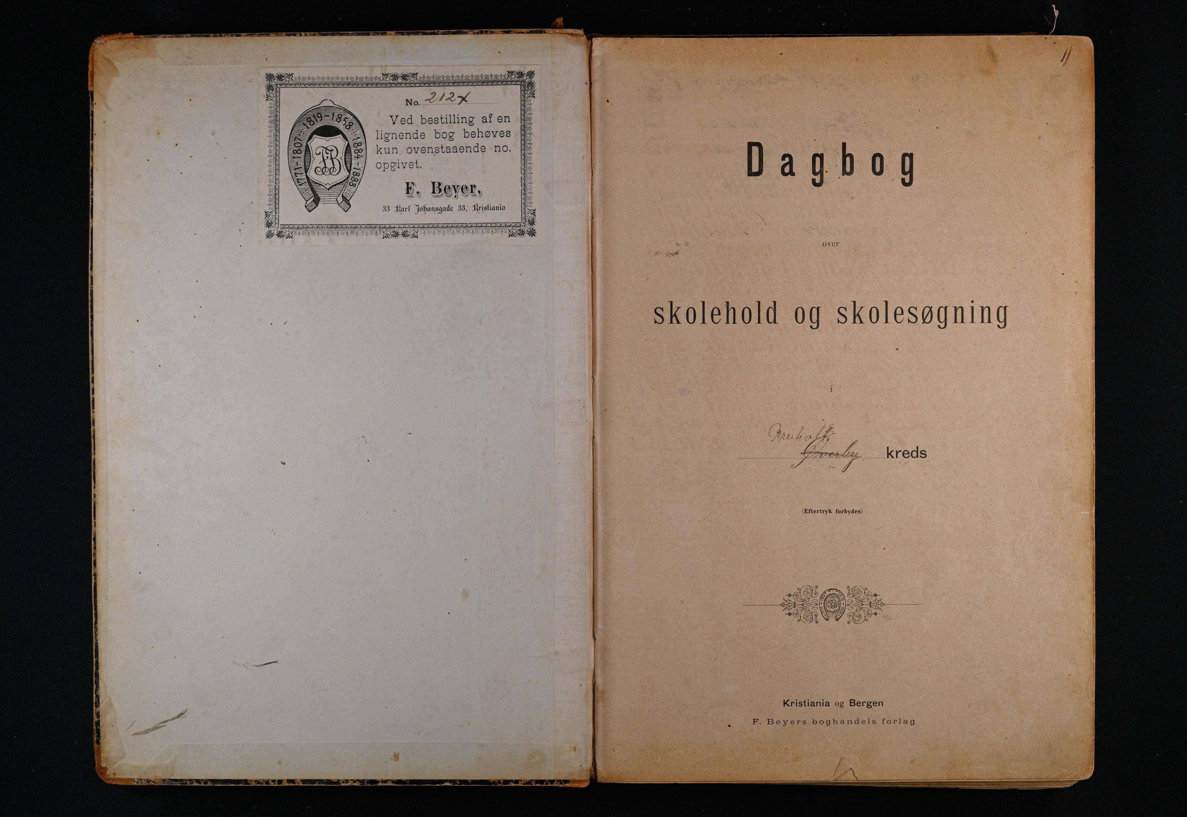 Rakkestad kommune. Ytterskogen skole, IKAO/IKA-A-1634/F/Fb/L0002: Dagbok. Ytterskogen 1892-1901, 1909-31 / Bredholt 1903-1908, 1892-1931
