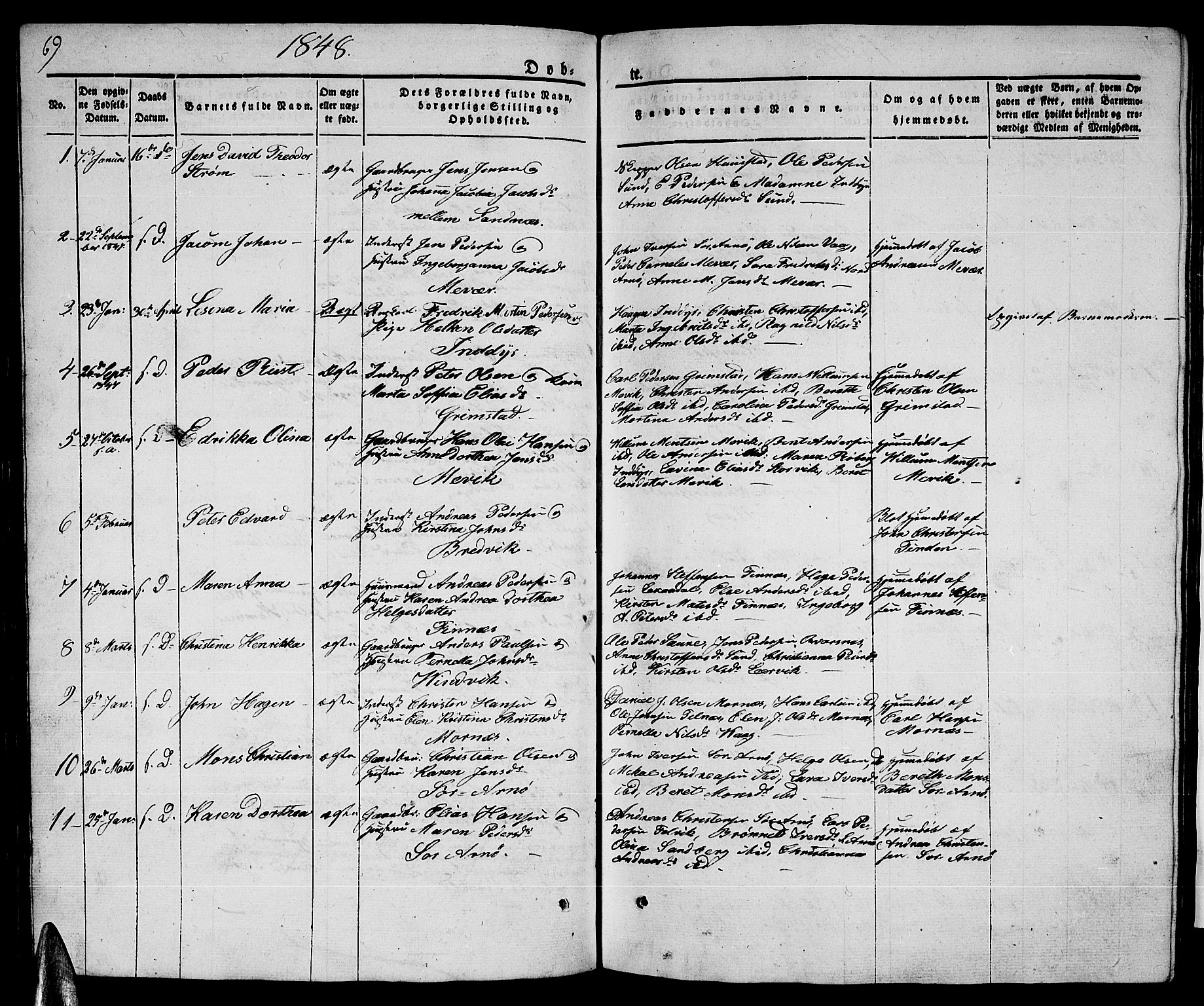 Ministerialprotokoller, klokkerbøker og fødselsregistre - Nordland, AV/SAT-A-1459/805/L0106: Klokkerbok nr. 805C02, 1841-1861, s. 69