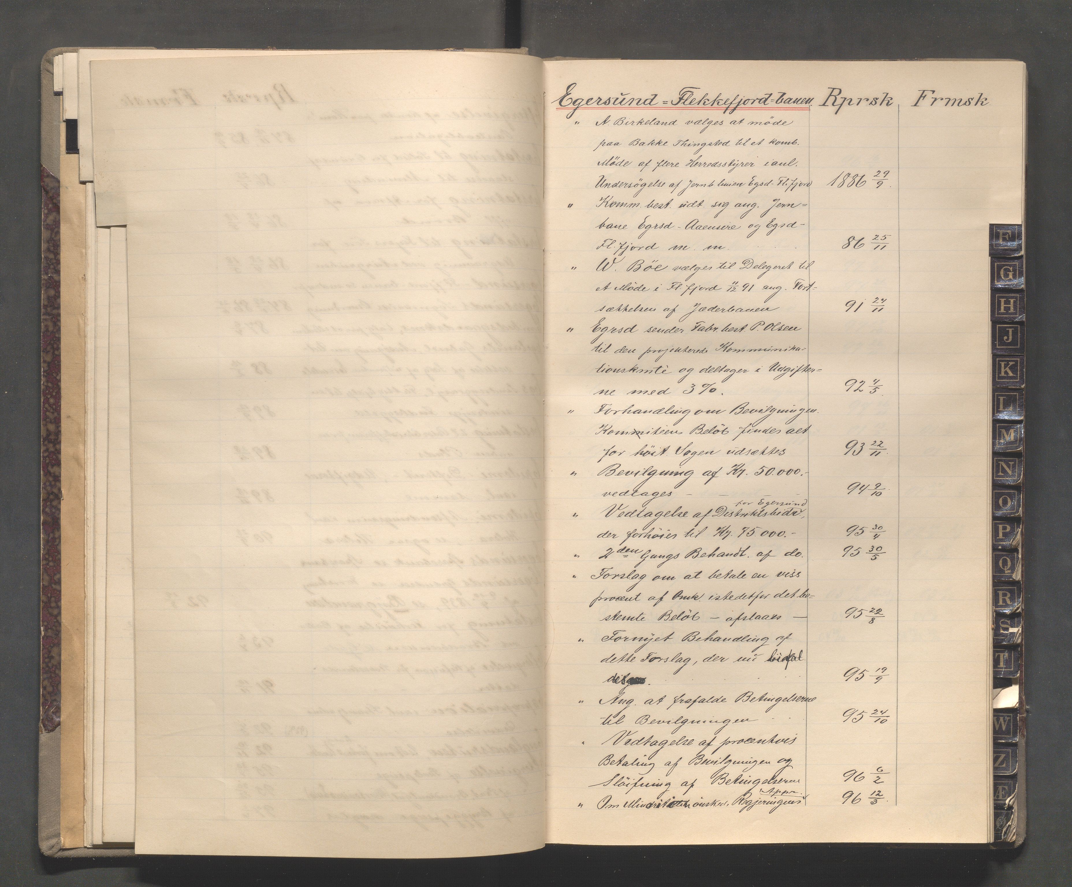 Egersund kommune (Ladested) - Formannskapet, IKAR/K-100502/C/Cb/L0001: Saksregister, 1880-1903, s. 28