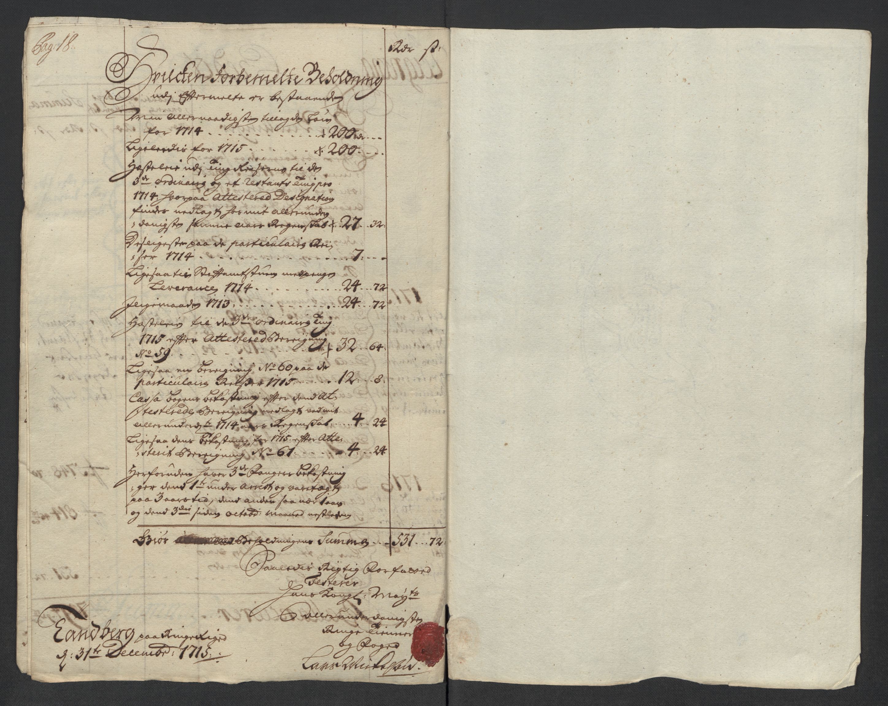 Rentekammeret inntil 1814, Reviderte regnskaper, Fogderegnskap, RA/EA-4092/R23/L1473: Fogderegnskap Ringerike og Hallingdal, 1715, s. 13