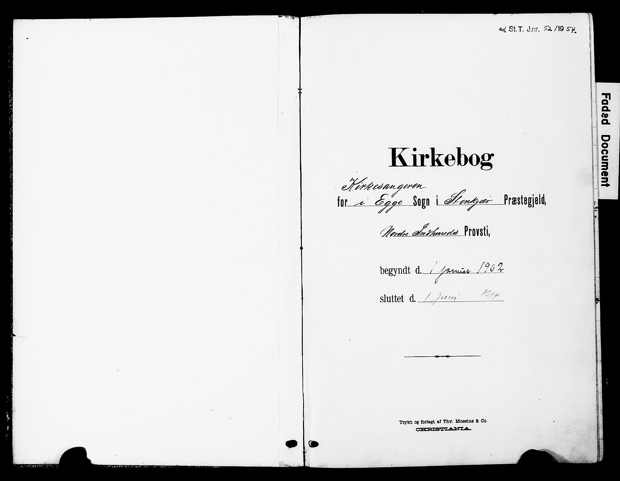 Ministerialprotokoller, klokkerbøker og fødselsregistre - Nord-Trøndelag, SAT/A-1458/740/L0381: Klokkerbok nr. 740C02, 1903-1914