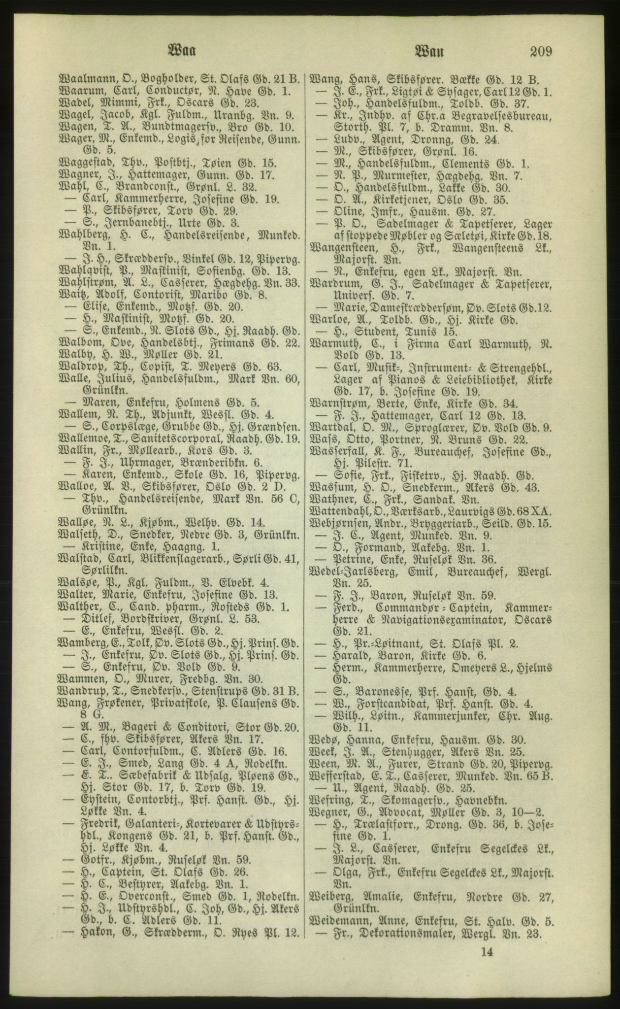 Kristiania/Oslo adressebok, PUBL/-, 1881, s. 209