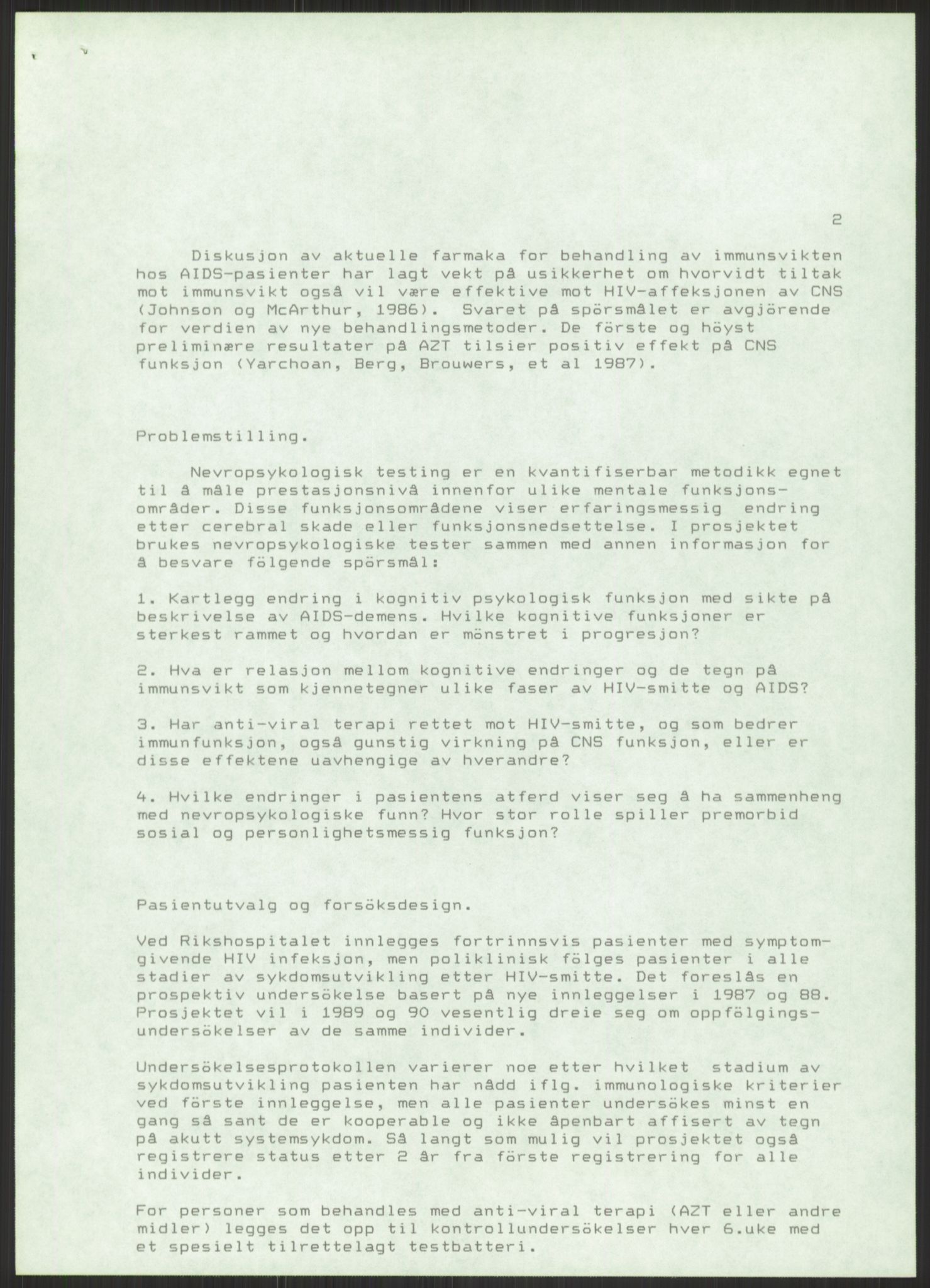 Sosialdepartementet, Administrasjons-, trygde-, plan- og helseavdelingen, RA/S-6179/D/L2240/0004: -- / 619 Diverse. HIV/AIDS, 1987, s. 211