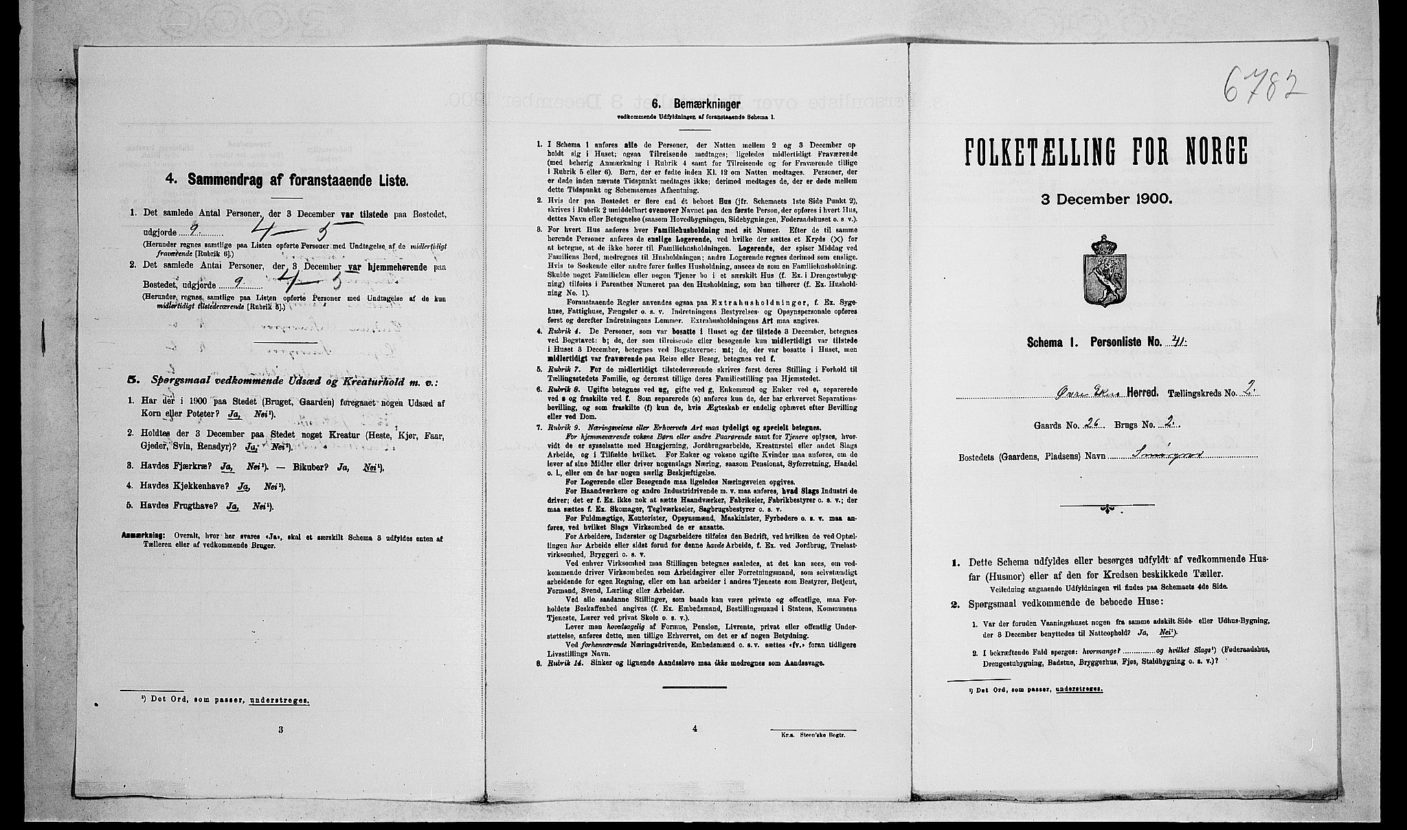 RA, Folketelling 1900 for 0624 Øvre Eiker herred, 1900, s. 458