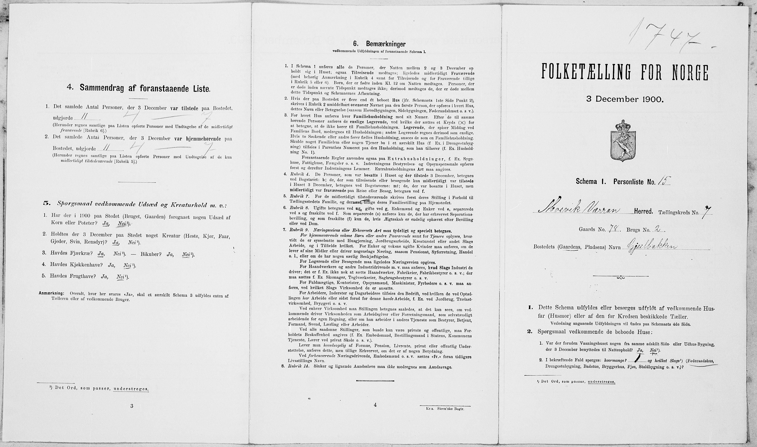 SAT, Folketelling 1900 for 1723 Mosvik og Verran herred, 1900, s. 769
