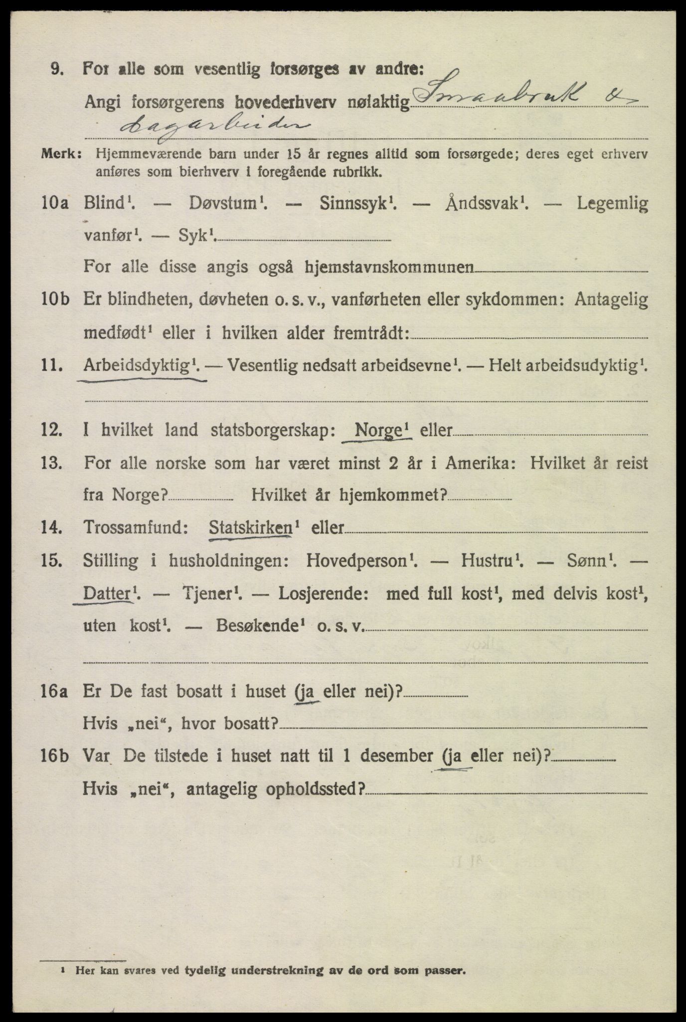 SAH, Folketelling 1920 for 0519 Sør-Fron herred, 1920, s. 2716