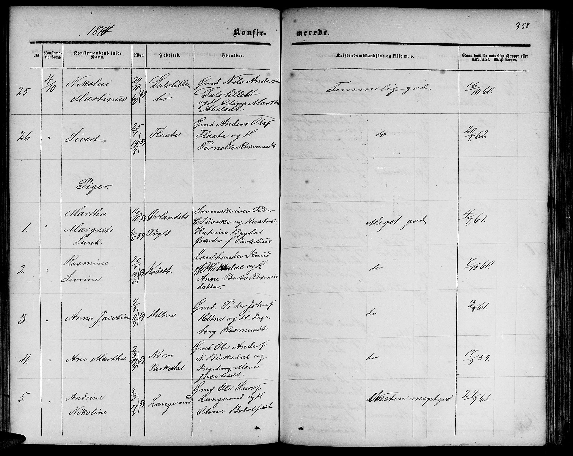 Ministerialprotokoller, klokkerbøker og fødselsregistre - Møre og Romsdal, AV/SAT-A-1454/511/L0157: Klokkerbok nr. 511C03, 1864-1884, s. 358