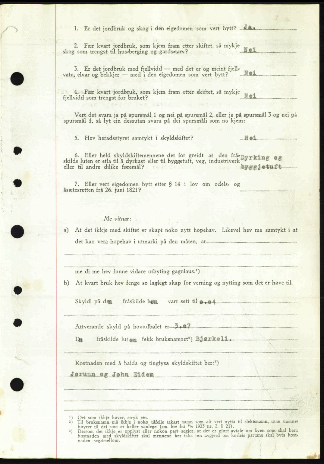 Nordre Sunnmøre sorenskriveri, AV/SAT-A-0006/1/2/2C/2Ca: Pantebok nr. A32, 1949-1949, Dagboknr: 2321/1949