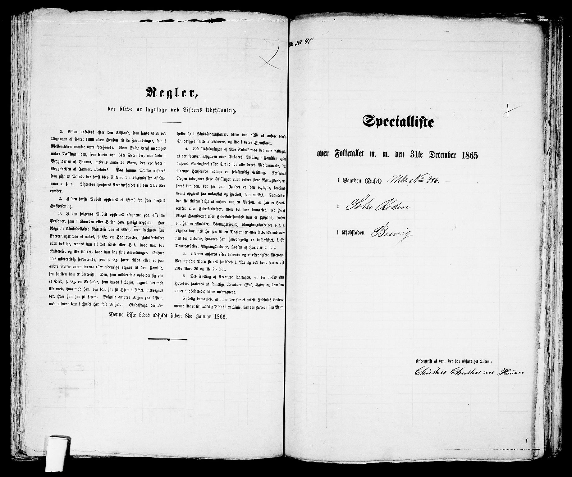 RA, Folketelling 1865 for 0804P Brevik prestegjeld, 1865, s. 290