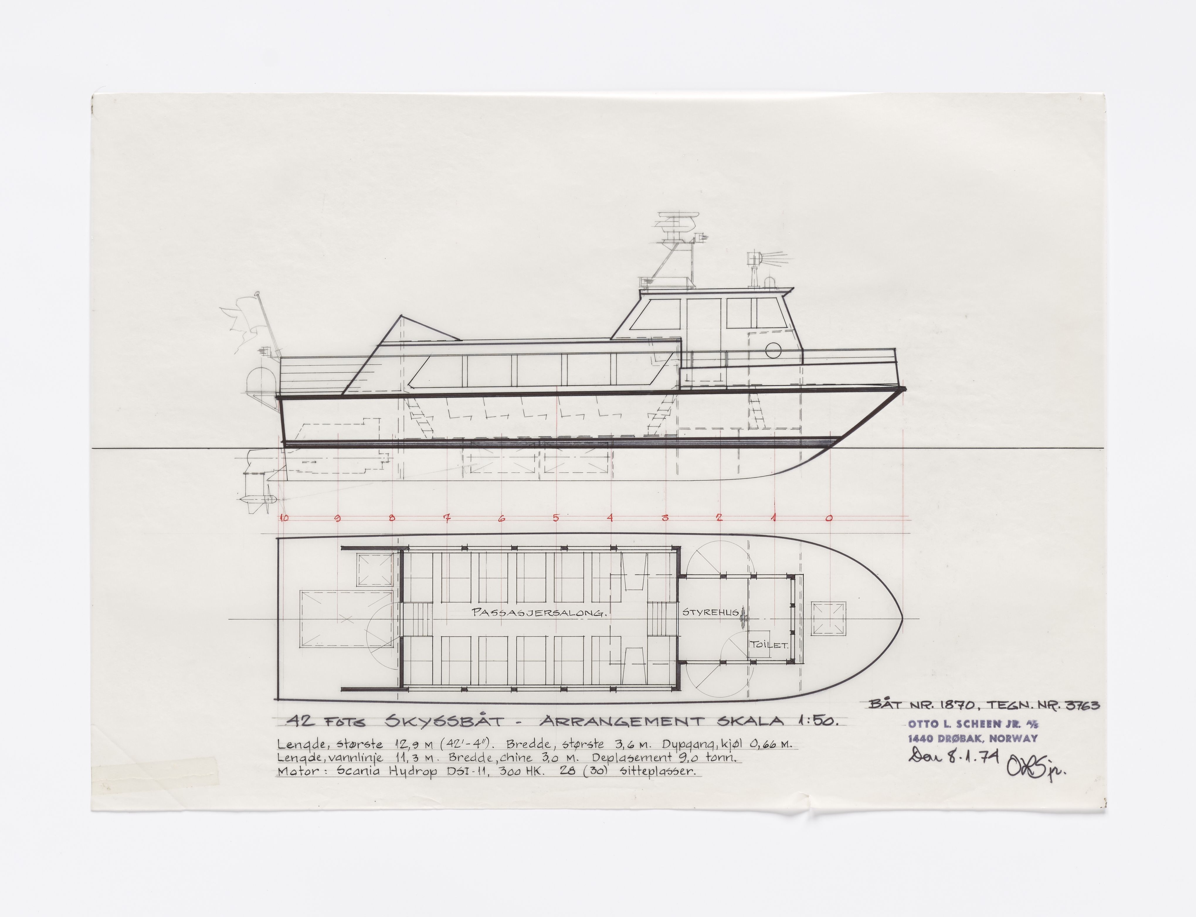 Furuholmen & Scheen, AFM/OM-1003/T/Ta/L0003/0002: Skyssbåt / Scheen, 1972-1997