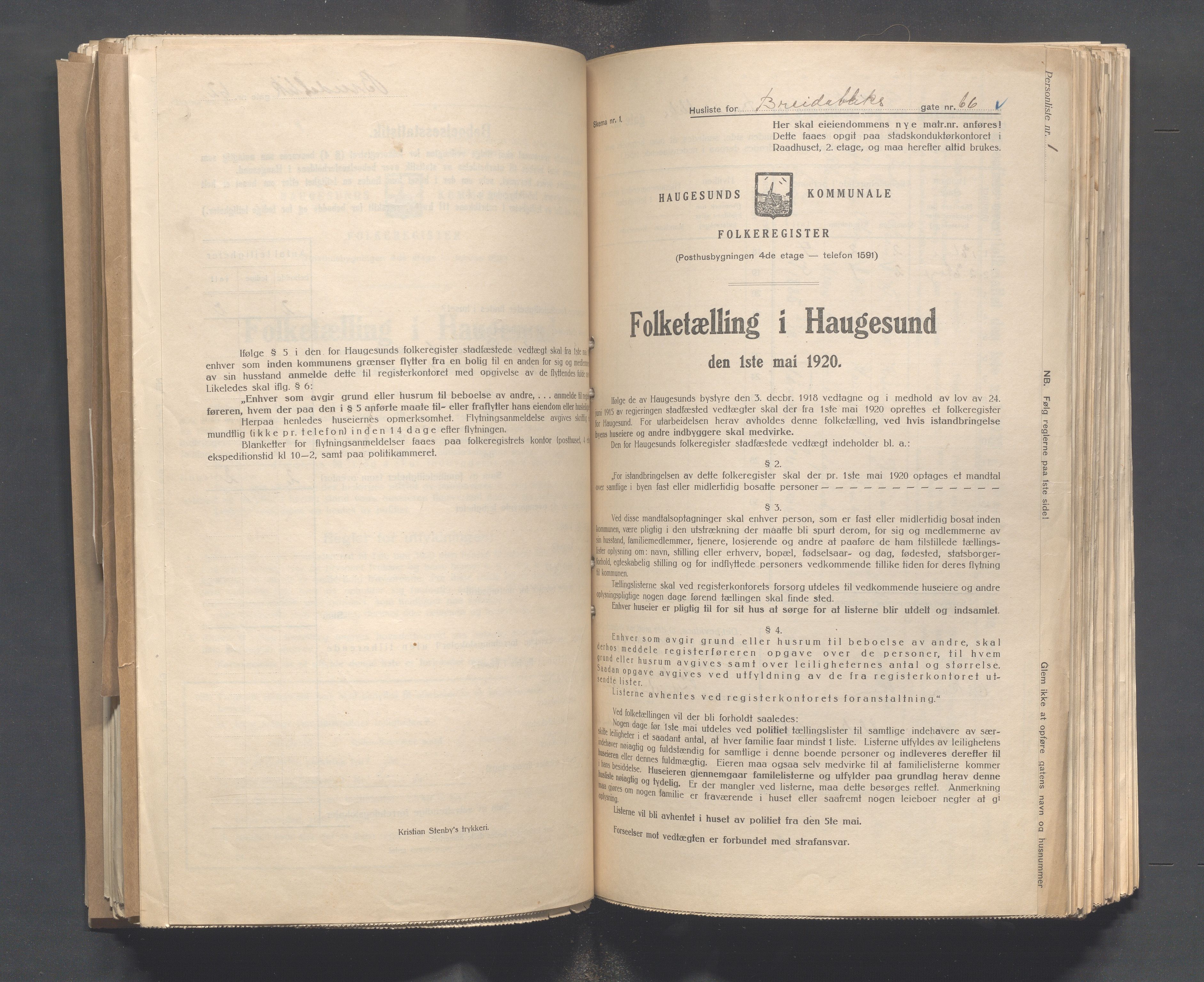 IKAR, Kommunal folketelling 1.5.1920 for Haugesund, 1920, s. 207