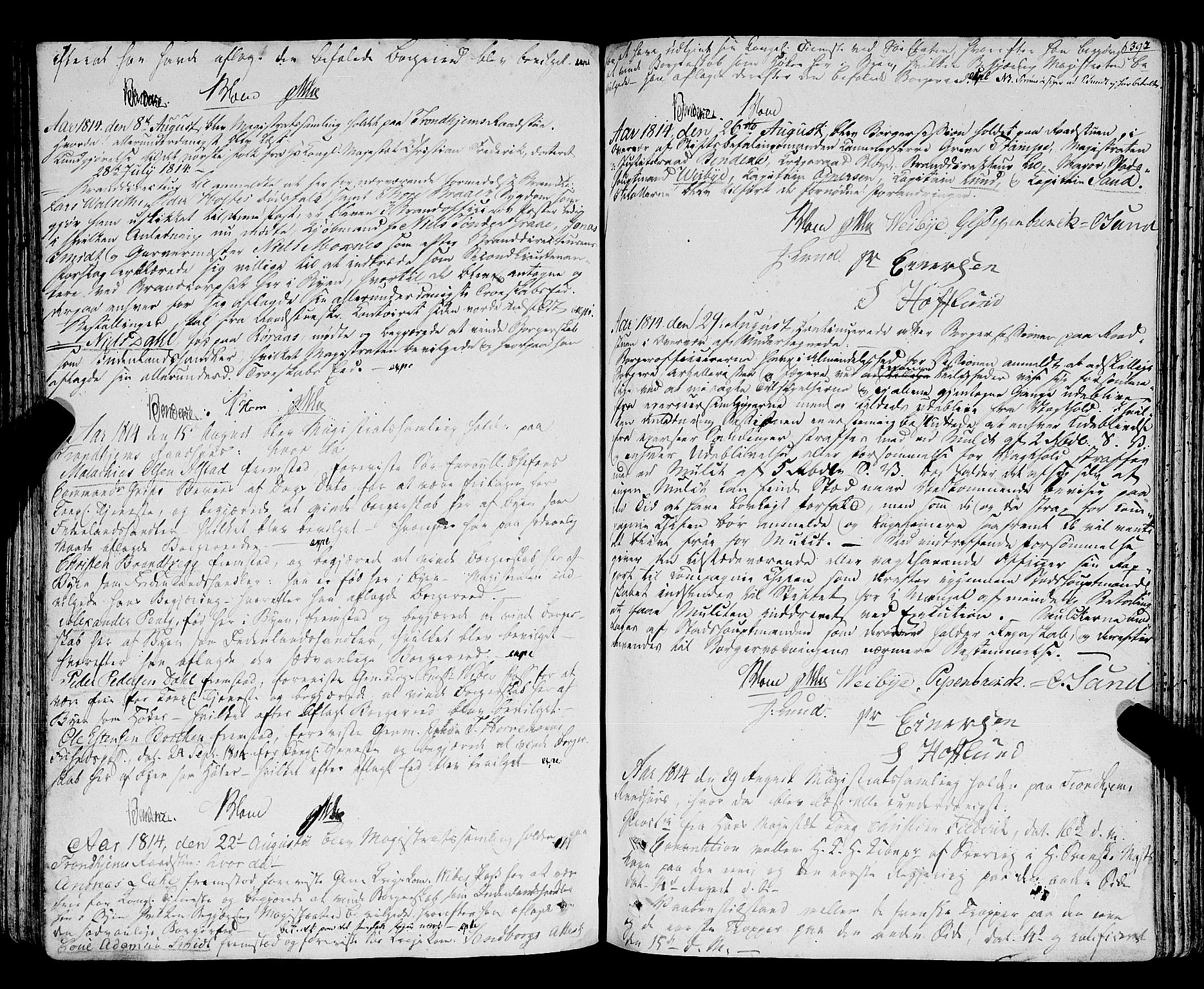 Trondheim magistrat, SAT/A-4372/A/Aa/L0018: Rådstueprotokoller, 1793-1826, s. 392