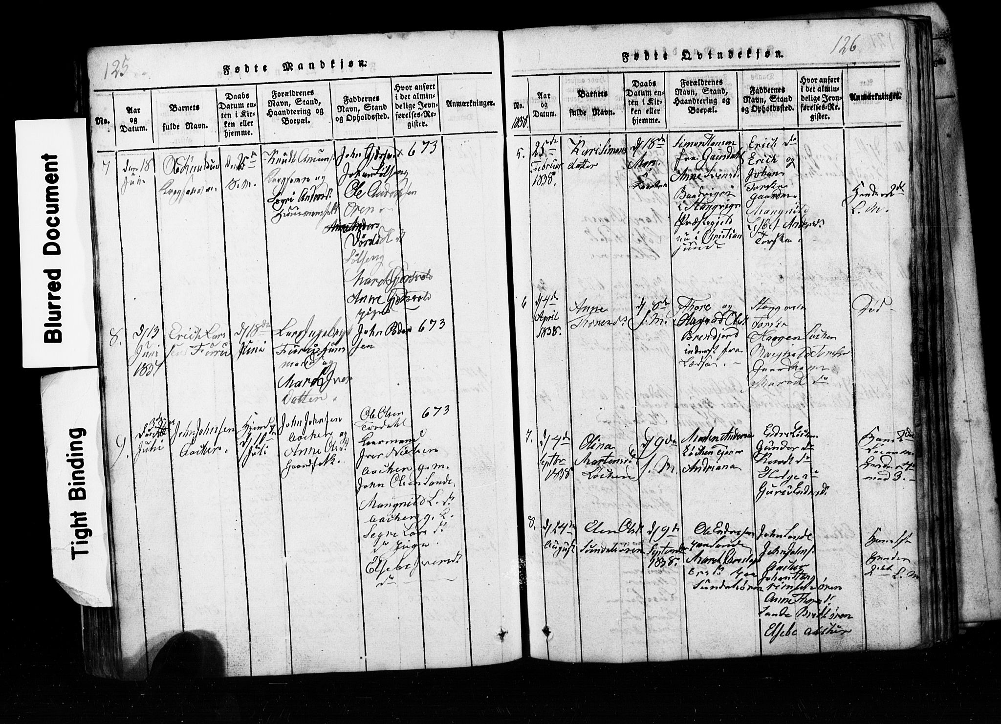 Ministerialprotokoller, klokkerbøker og fødselsregistre - Møre og Romsdal, AV/SAT-A-1454/590/L1016: Klokkerbok nr. 590C01, 1819-1838, s. 125-126