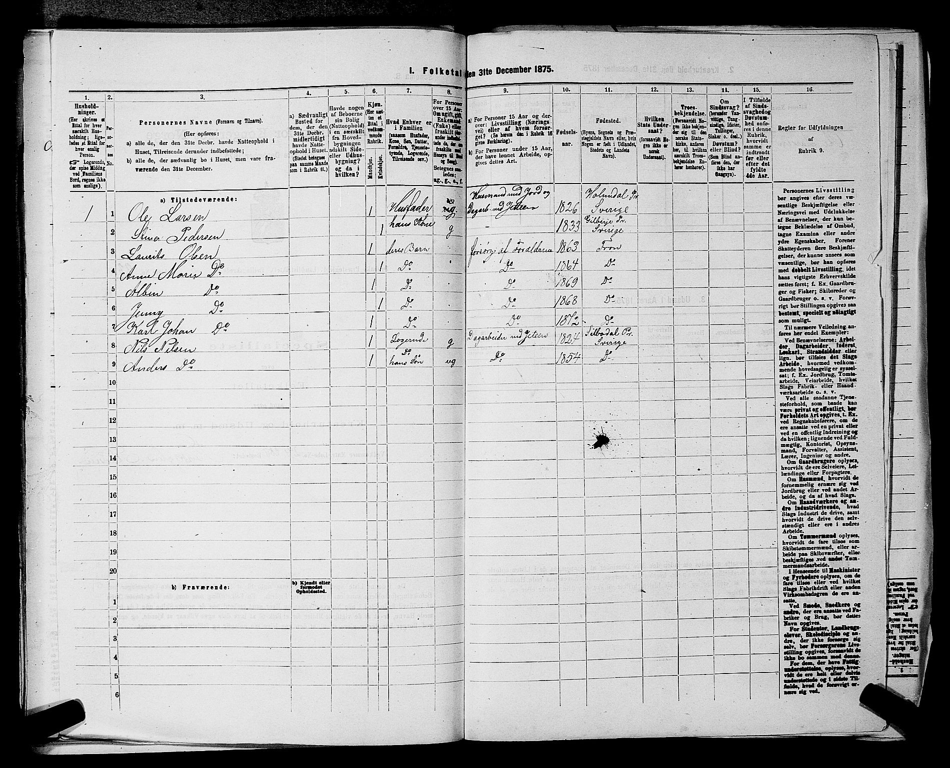 RA, Folketelling 1875 for 0215L Drøbak prestegjeld, Frogn sokn, 1875, s. 467