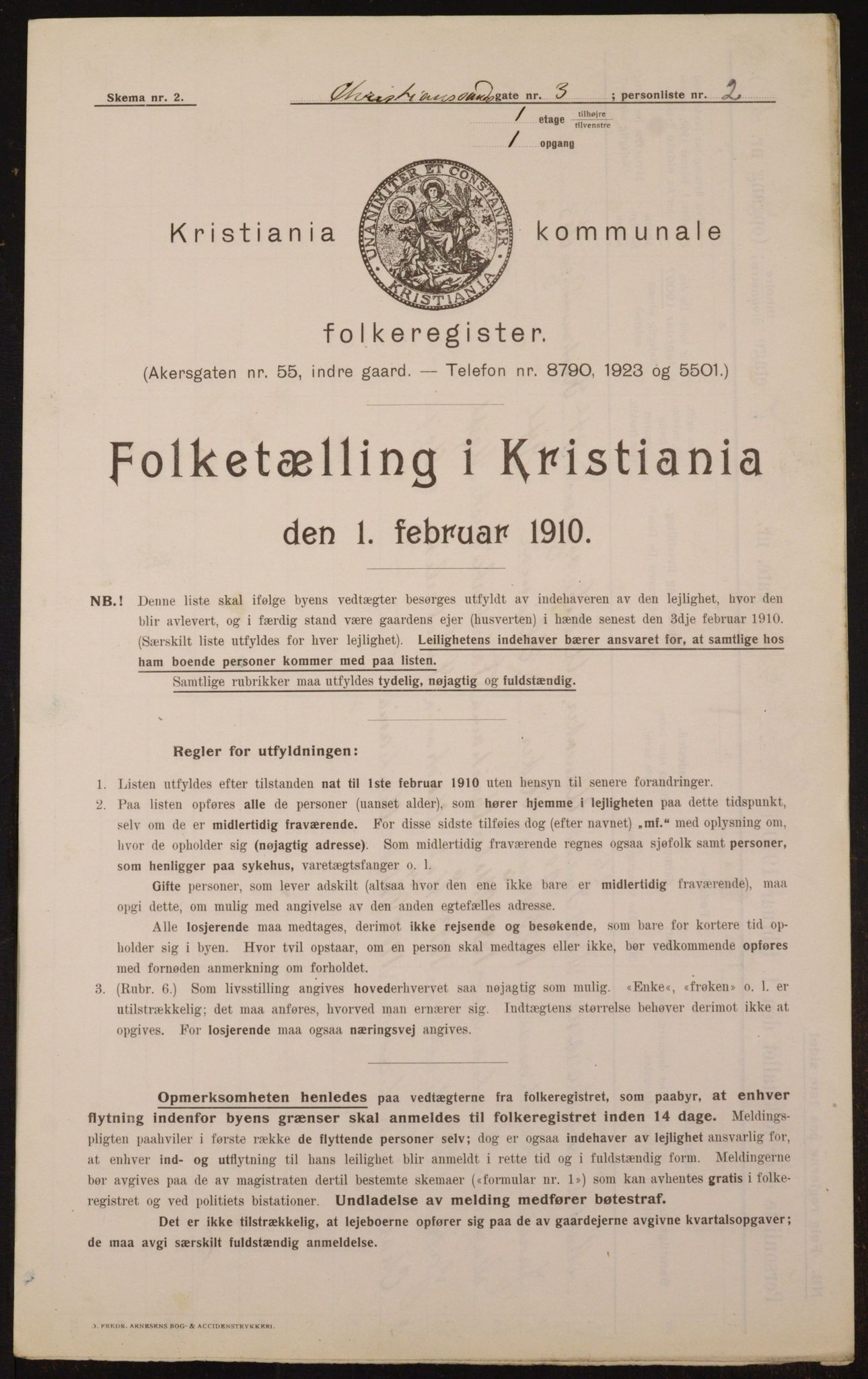 OBA, Kommunal folketelling 1.2.1910 for Kristiania, 1910, s. 52652