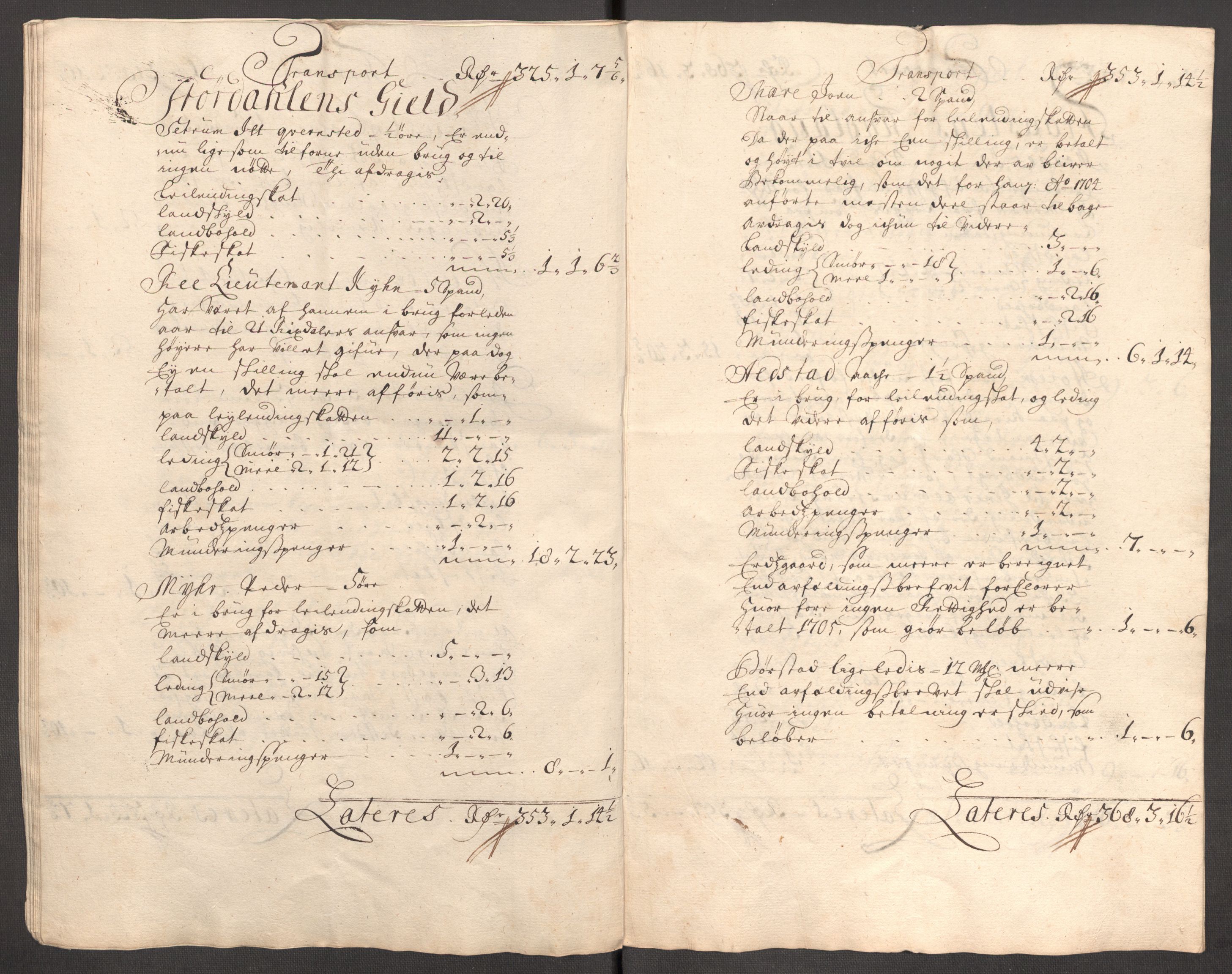 Rentekammeret inntil 1814, Reviderte regnskaper, Fogderegnskap, RA/EA-4092/R62/L4196: Fogderegnskap Stjørdal og Verdal, 1705-1706, s. 231