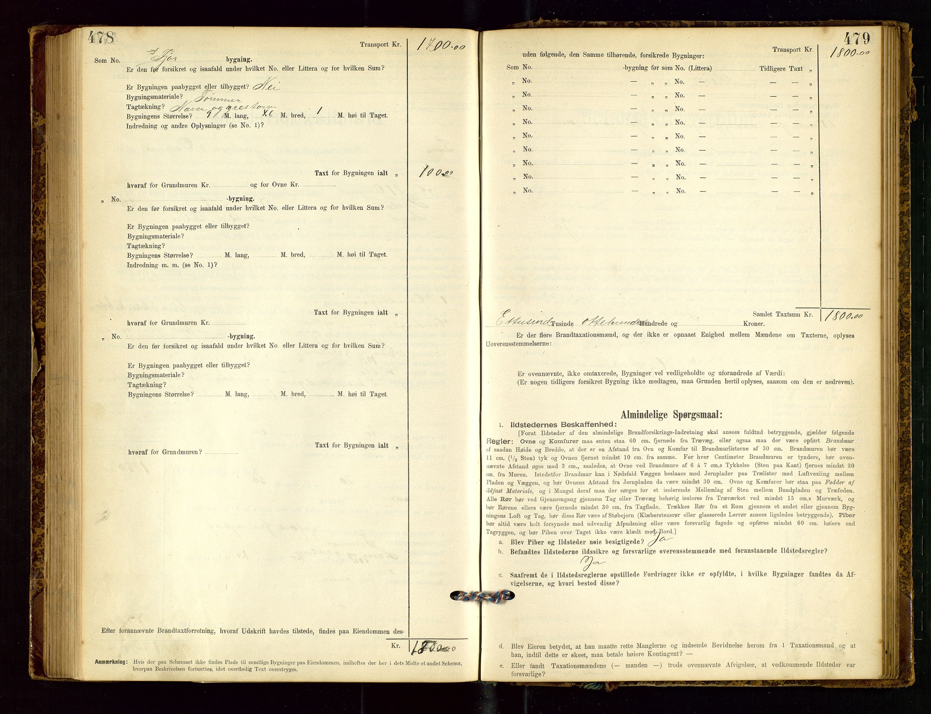 Lund lensmannskontor, AV/SAST-A-100303/Gob/L0001: "Brandtakstprotokol", 1894-1907, s. 478-479