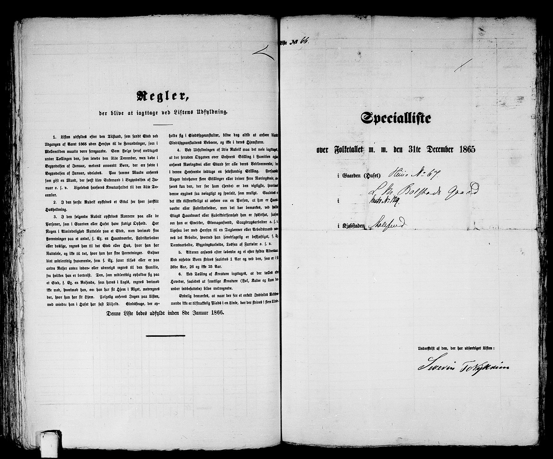 RA, Folketelling 1865 for 1501P Ålesund prestegjeld, 1865, s. 140