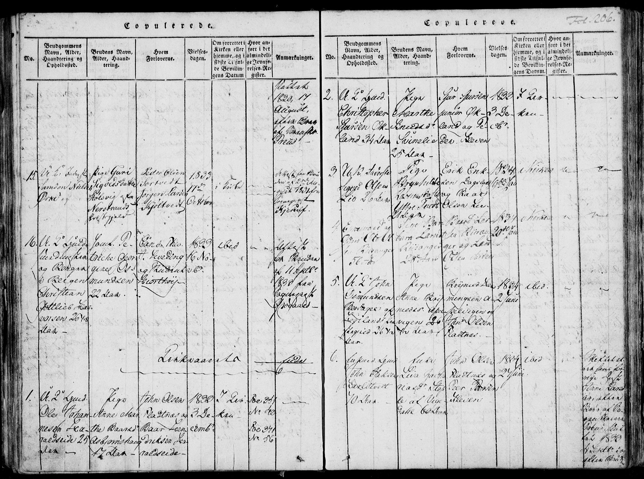 Skjold sokneprestkontor, AV/SAST-A-101847/H/Ha/Haa/L0003: Ministerialbok nr. A 3, 1815-1835, s. 206