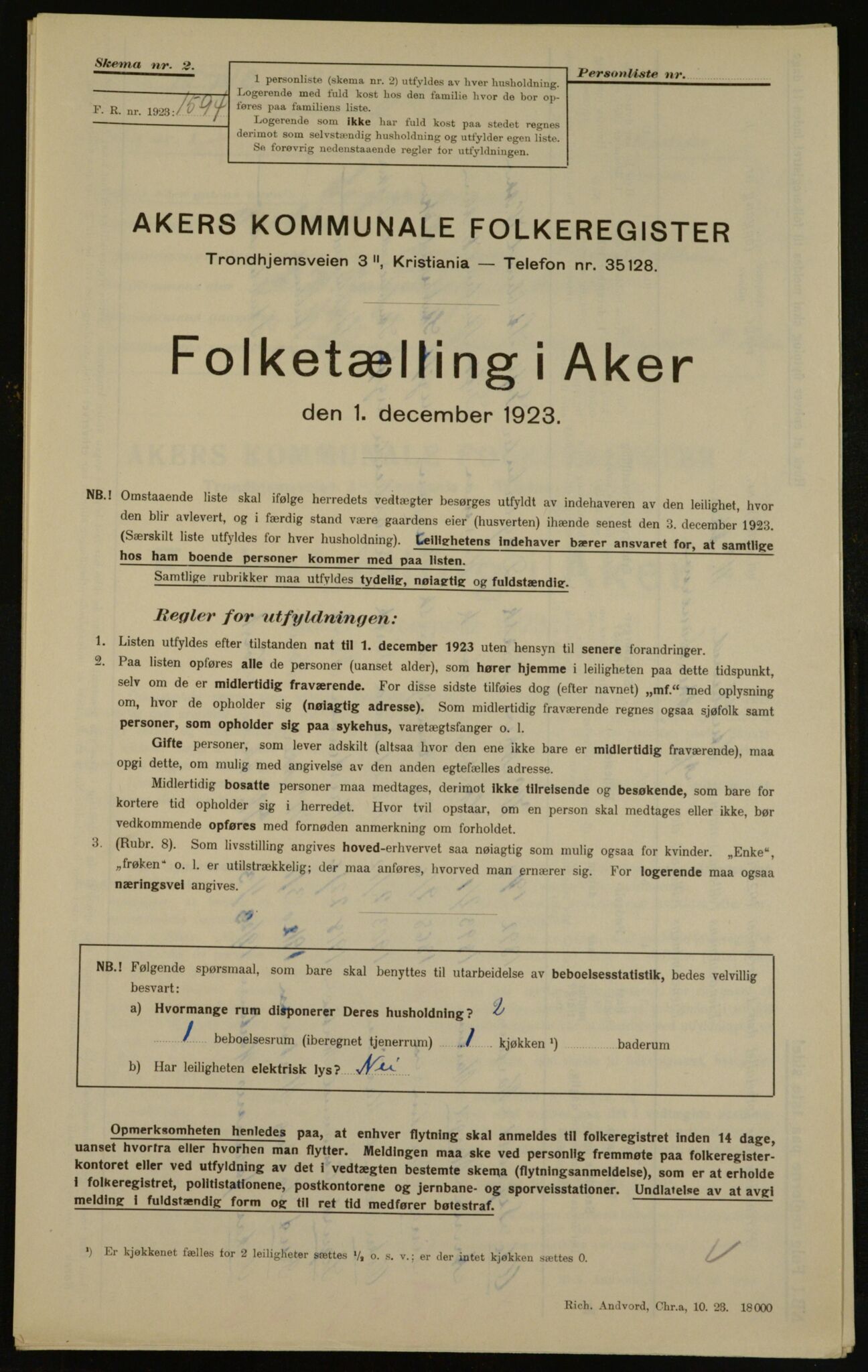 , Kommunal folketelling 1.12.1923 for Aker, 1923, s. 17895