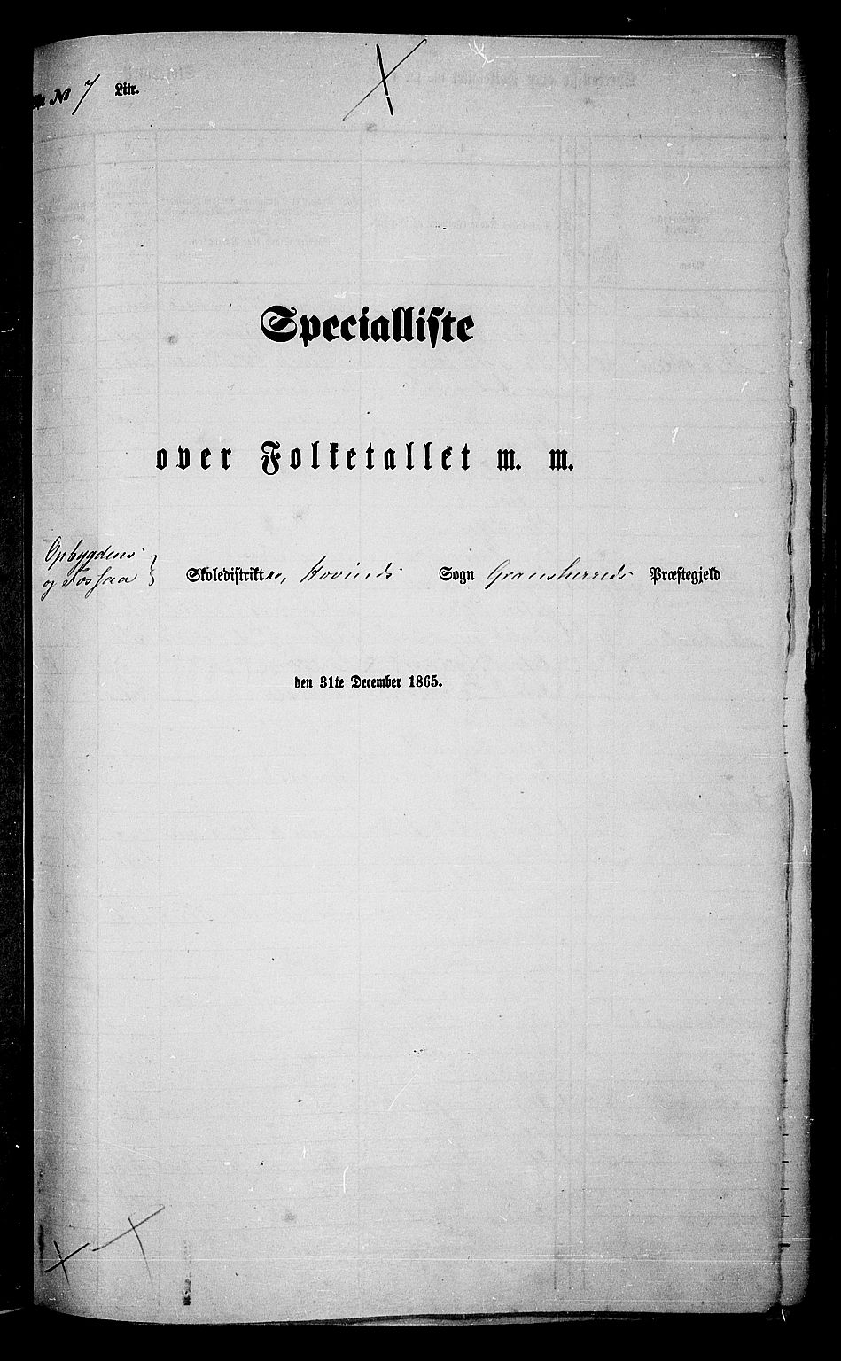 RA, Folketelling 1865 for 0824P Gransherad prestegjeld, 1865, s. 83
