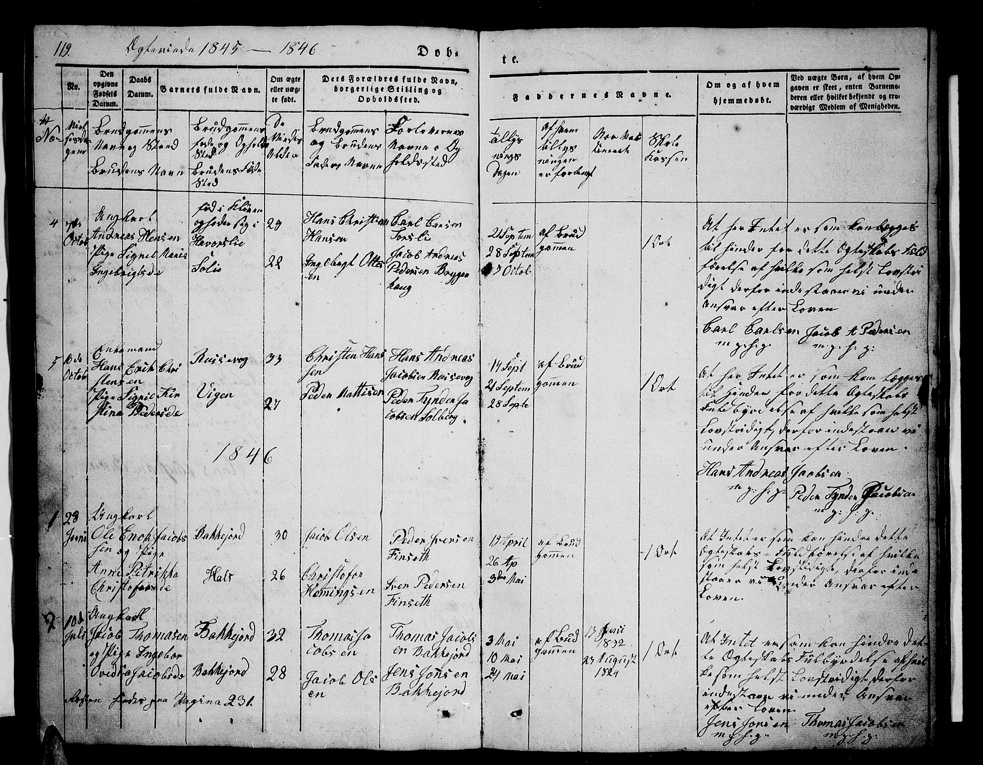 Tranøy sokneprestkontor, AV/SATØ-S-1313/I/Ia/Iab/L0001klokker: Klokkerbok nr. 1, 1835-1853, s. 119