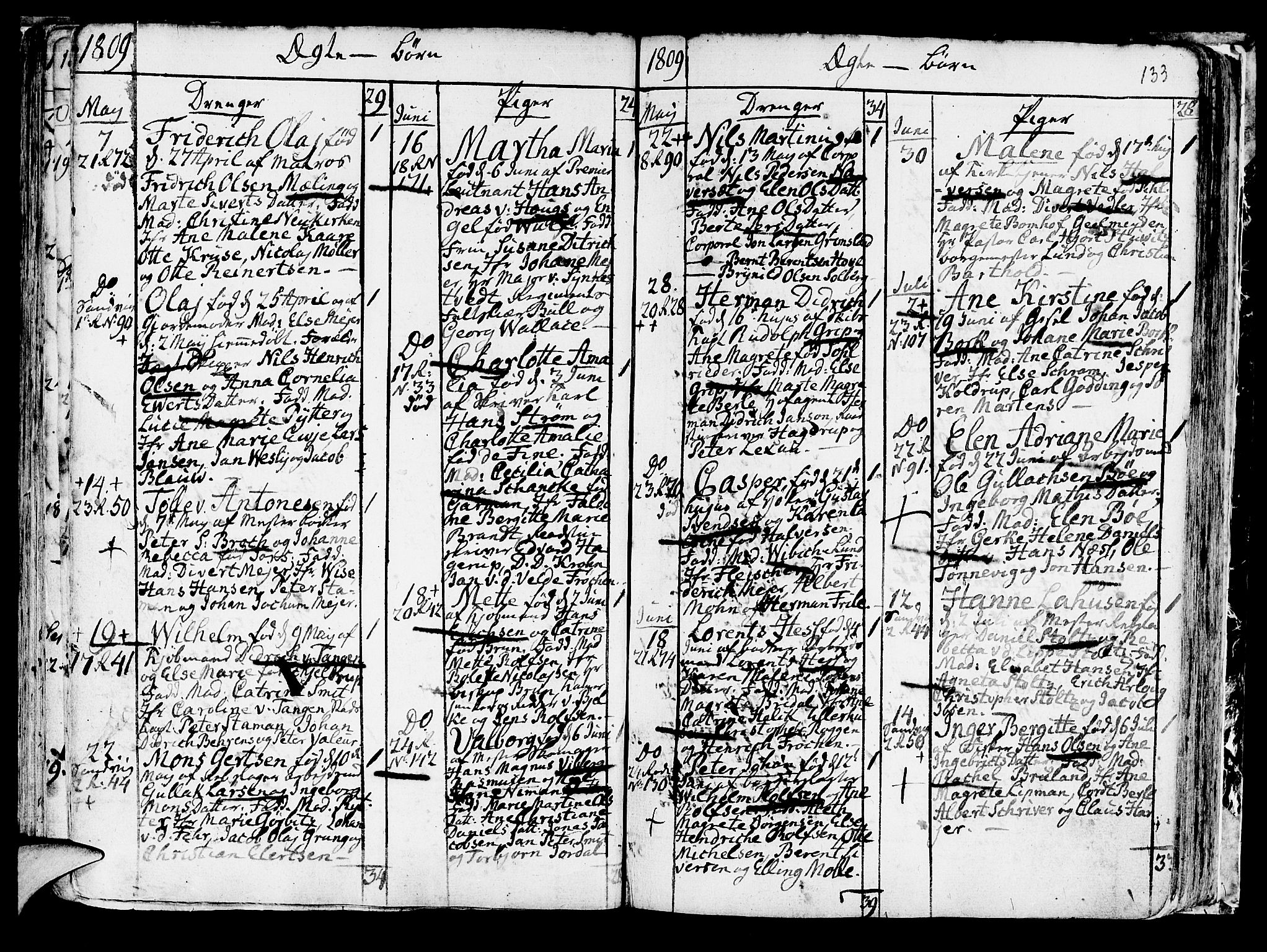 Korskirken sokneprestembete, AV/SAB-A-76101/H/Haa/L0006: Ministerialbok nr. A 6, 1790-1820, s. 133