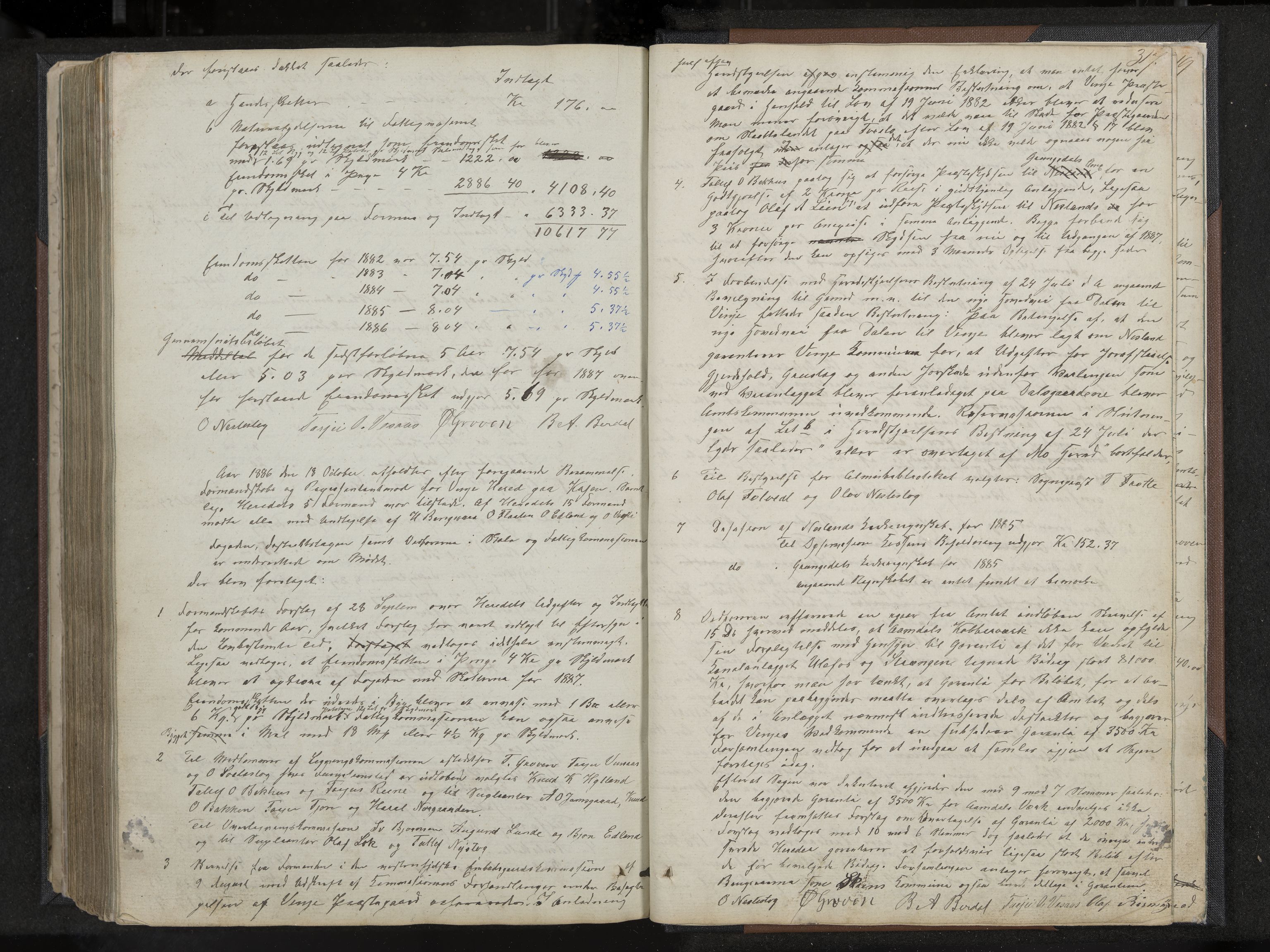 Vinje formannskap og sentraladministrasjon, IKAK/0834021-1/A/L0001: Møtebok, 1838-1889, s. 317
