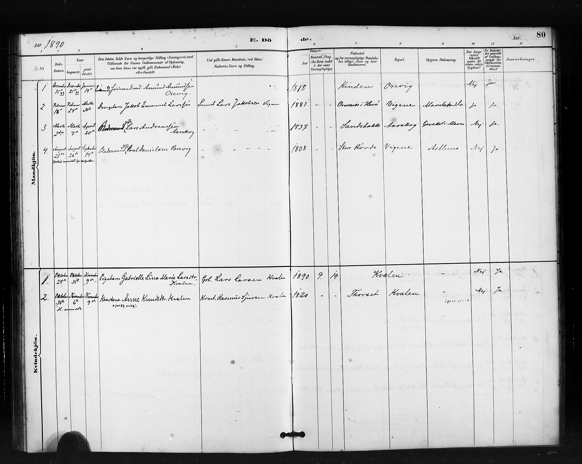 Ministerialprotokoller, klokkerbøker og fødselsregistre - Møre og Romsdal, SAT/A-1454/504/L0056: Ministerialbok nr. 504A03, 1884-1904, s. 80