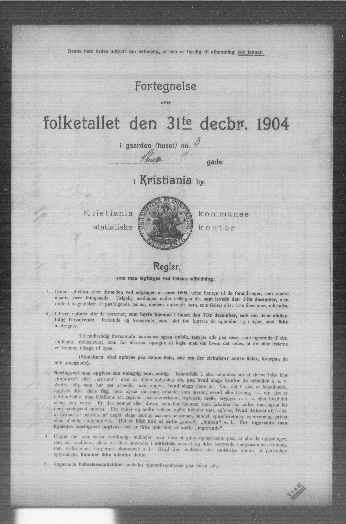 OBA, Kommunal folketelling 31.12.1904 for Kristiania kjøpstad, 1904, s. 19257