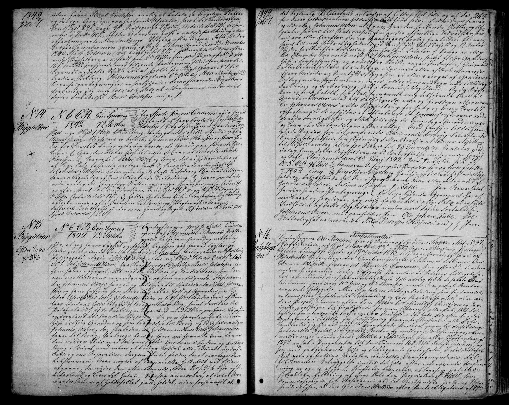Helgeland sorenskriveri, SAT/A-0004/2/2C/L0010: Pantebok nr. 9, 1840-1845, s. 263
