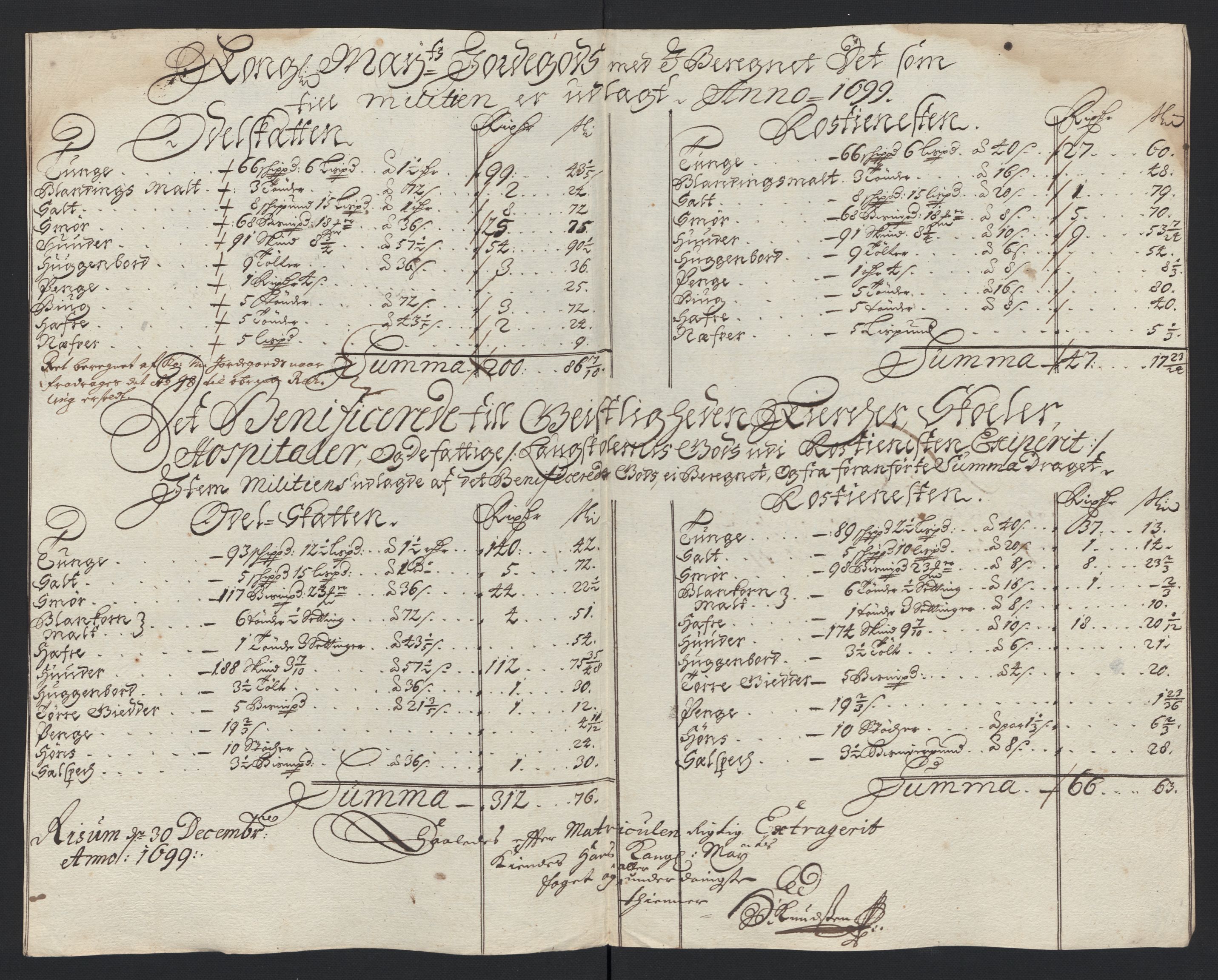 Rentekammeret inntil 1814, Reviderte regnskaper, Fogderegnskap, RA/EA-4092/R04/L0128: Fogderegnskap Moss, Onsøy, Tune, Veme og Åbygge, 1699, s. 26