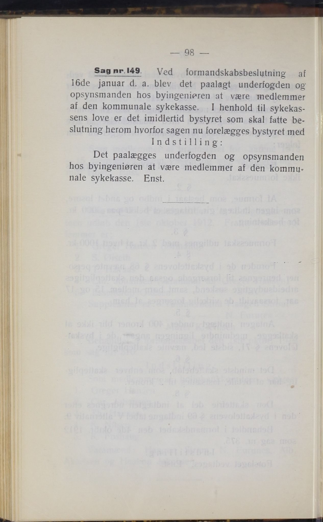 Narvik kommune. Formannskap , AIN/K-18050.150/A/Ab/L0002: Møtebok, 1912