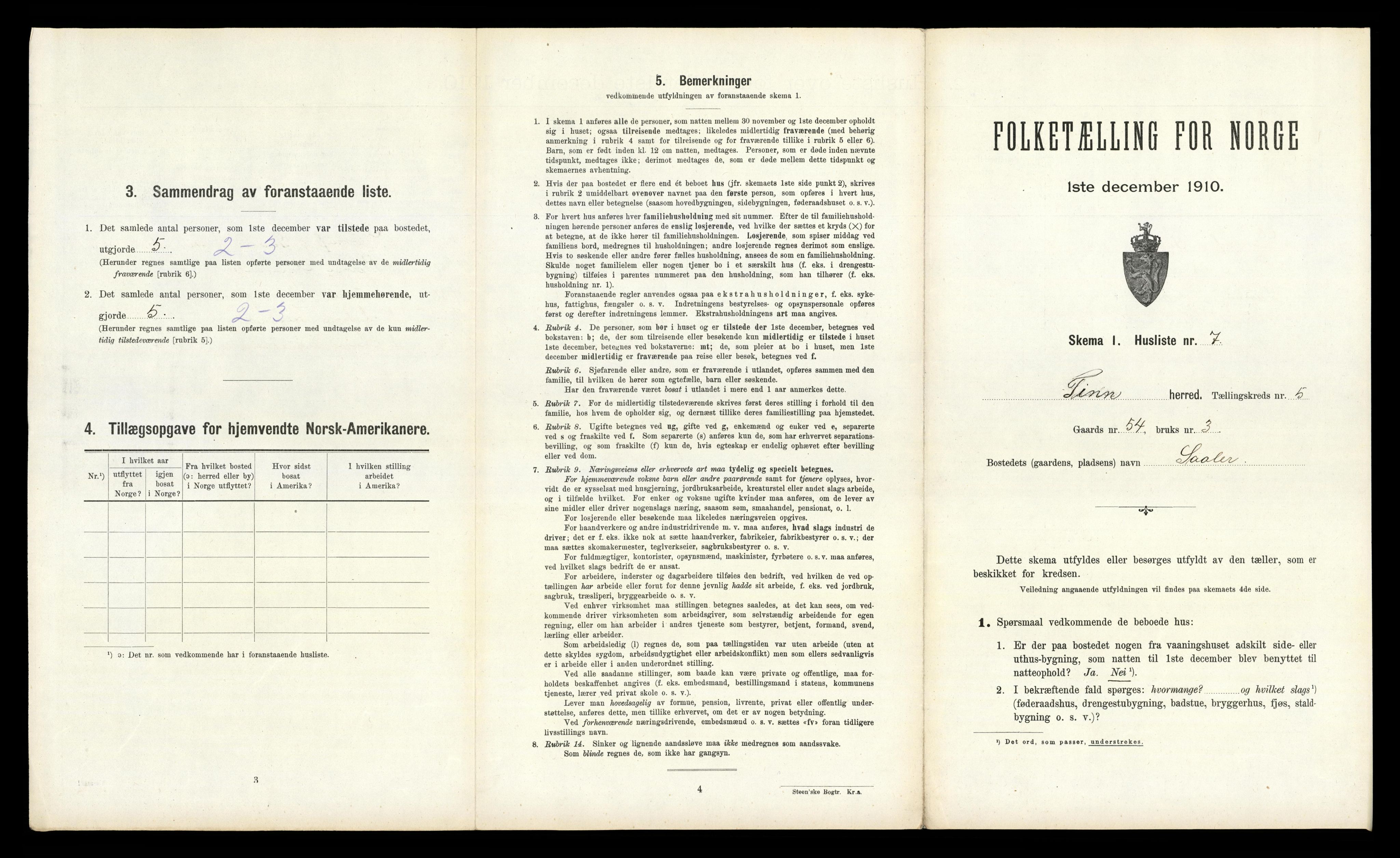 RA, Folketelling 1910 for 0826 Tinn herred, 1910, s. 395