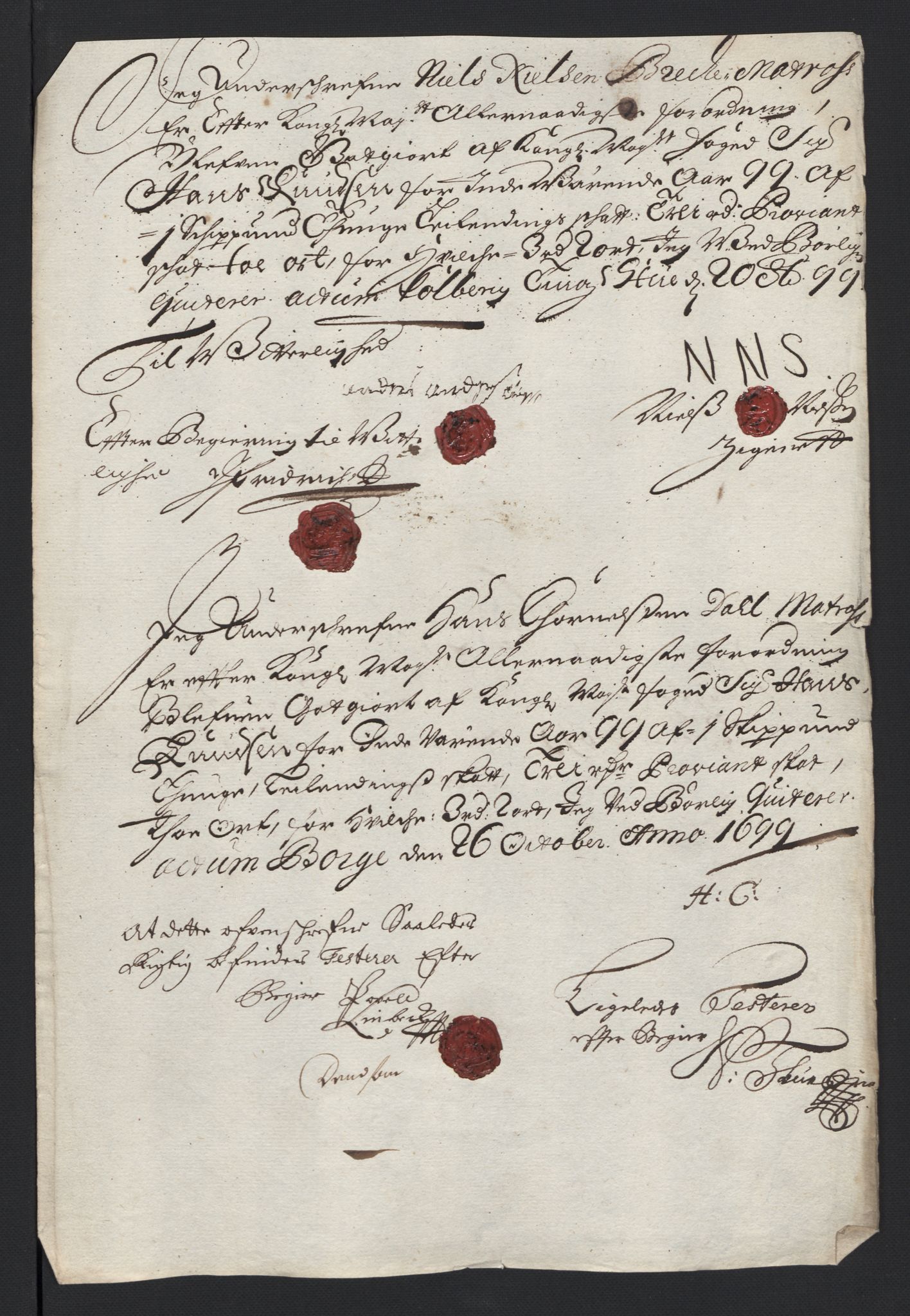 Rentekammeret inntil 1814, Reviderte regnskaper, Fogderegnskap, AV/RA-EA-4092/R04/L0128: Fogderegnskap Moss, Onsøy, Tune, Veme og Åbygge, 1699, s. 152