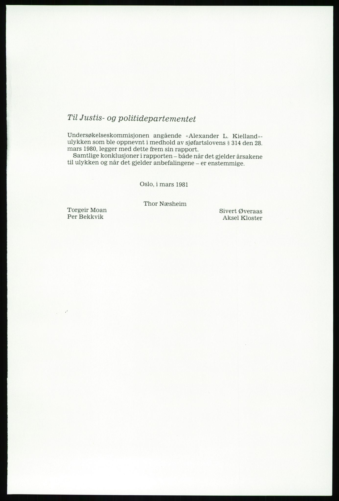 Justisdepartementet, Granskningskommisjonen ved Alexander Kielland-ulykken 27.3.1980, RA/S-1165/D/L0003: 0001 NOU 1981:11 Alexander Kielland ulykken/0002 Korrespondanse/0003: Alexander L. Kielland: Operating manual, 1980-1981, s. 4