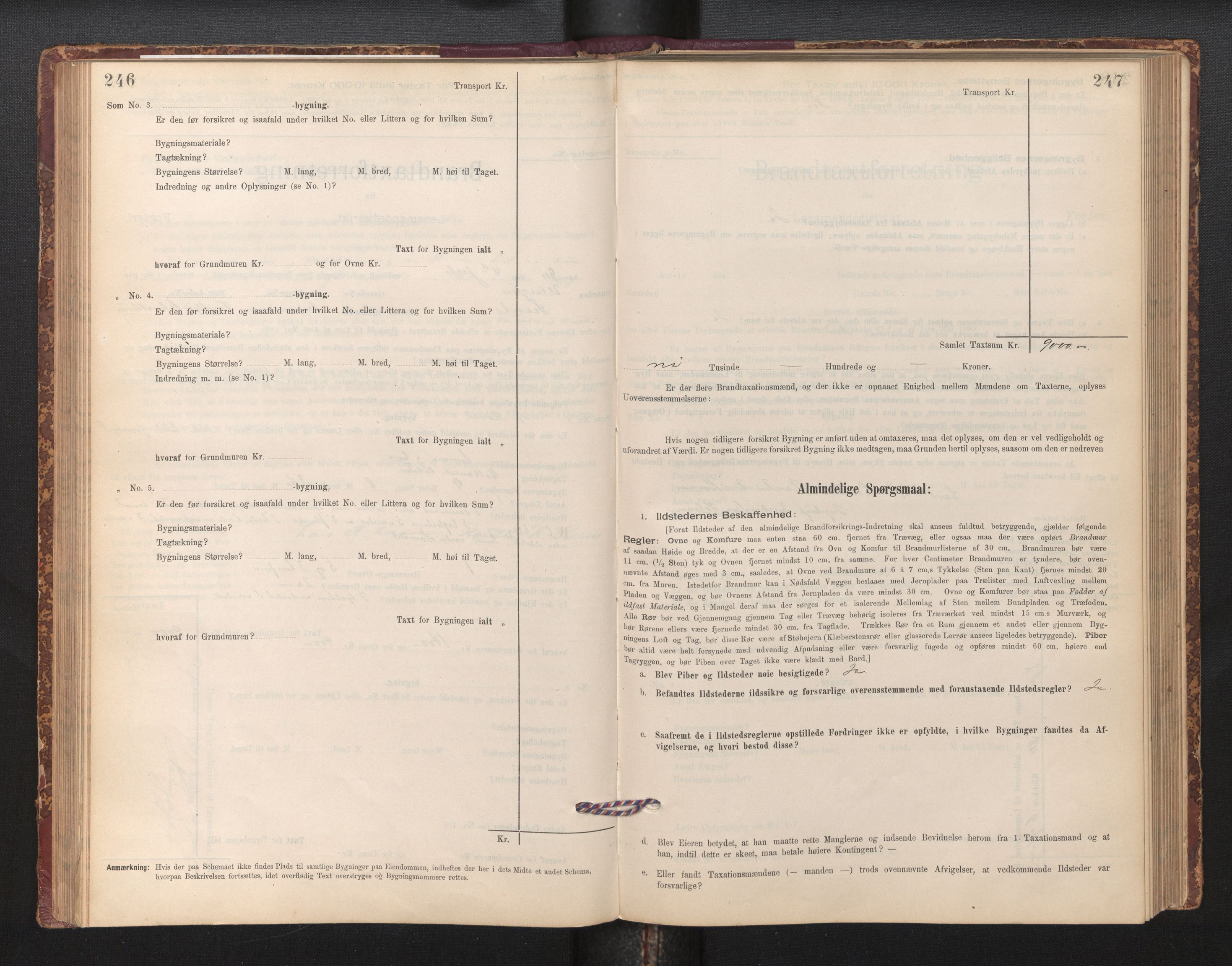 Lensmannen i Sund og Austevoll, SAB/A-35201/0012/L0003: Branntakstprotokoll, skjematakst, 1894-1917, s. 246-247