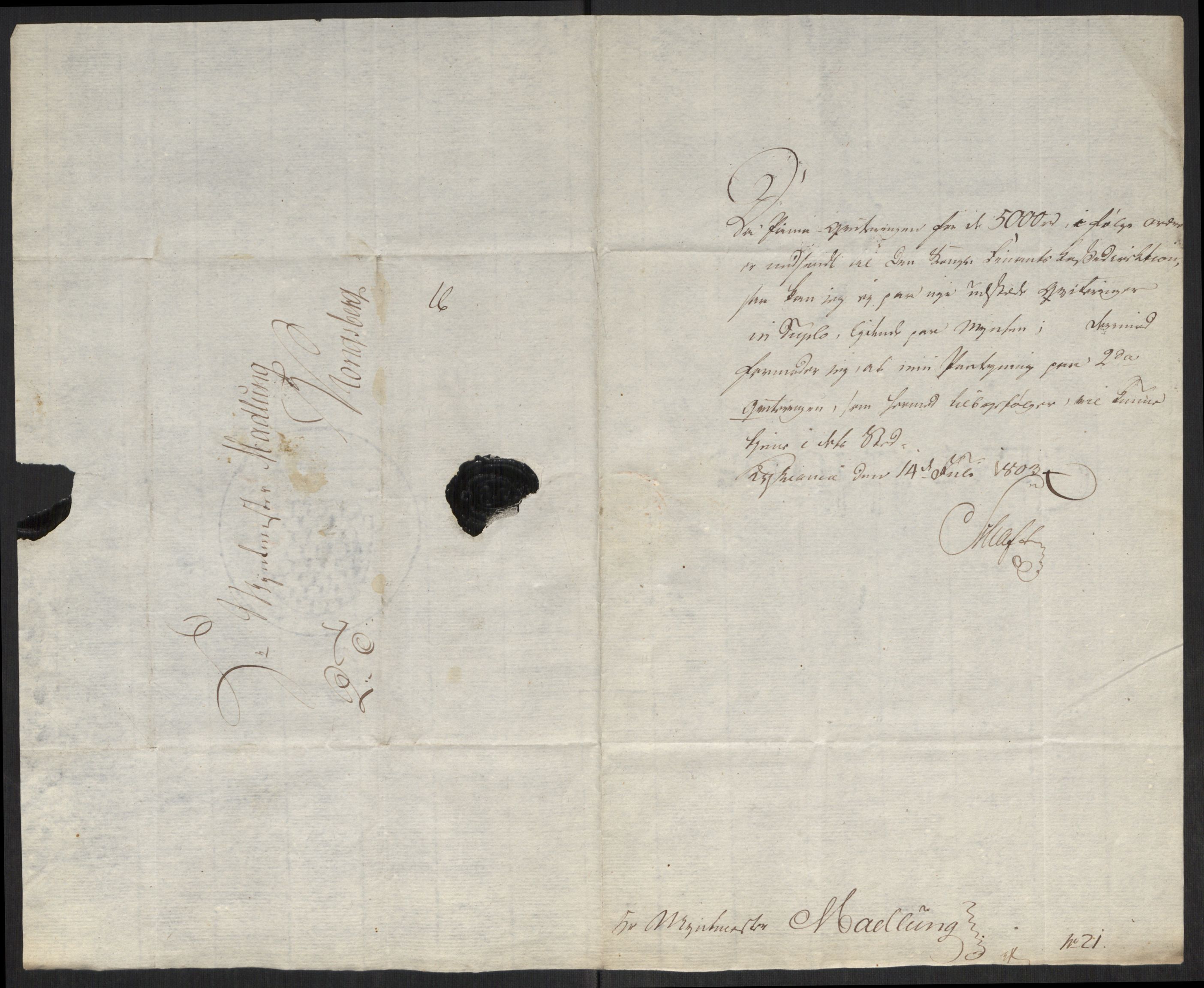 Rentekammeret inntil 1814, Realistisk ordnet avdeling, AV/RA-EA-4070/Oa/L0008: [Y6]: Embetsbrev til myntmesteren på Kongsberg (1797-1806 og 1808-1813), 1797-1813, s. 142