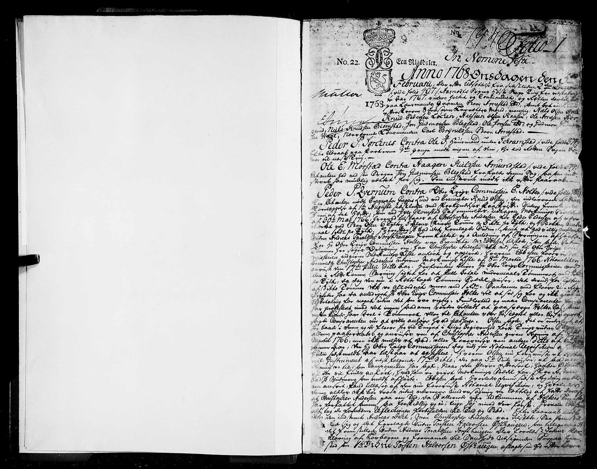 Østerdalen sorenskriveri, SAH/TING-032/G/Gb/L0002: Tingbok, 1768-1772, s. 0b-1a