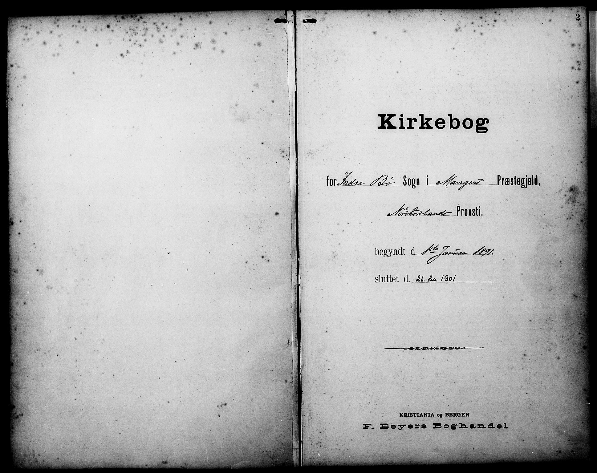 Manger sokneprestembete, SAB/A-76801/H/Haa: Ministerialbok nr. C 2, 1891-1902, s. 2