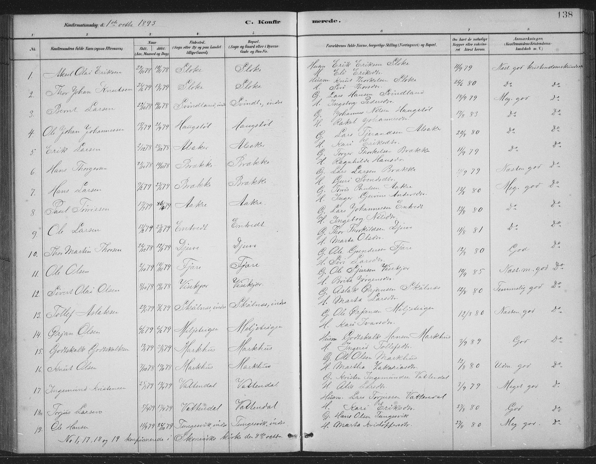 Skånevik sokneprestembete, AV/SAB-A-77801/H/Hab: Klokkerbok nr. B 2, 1881-1920, s. 138