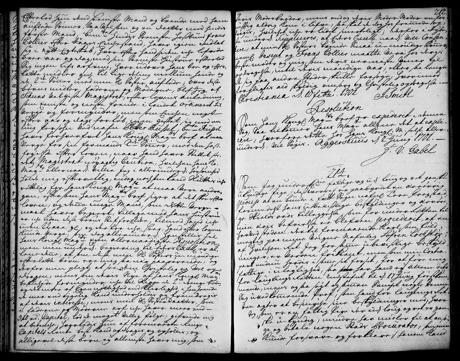 Stattholderembetet 1572-1771, AV/RA-EA-2870/Ad/L0006: Supplikasjons- og resolusjonsprotokoll, 1699-1706, s. 211b-212a