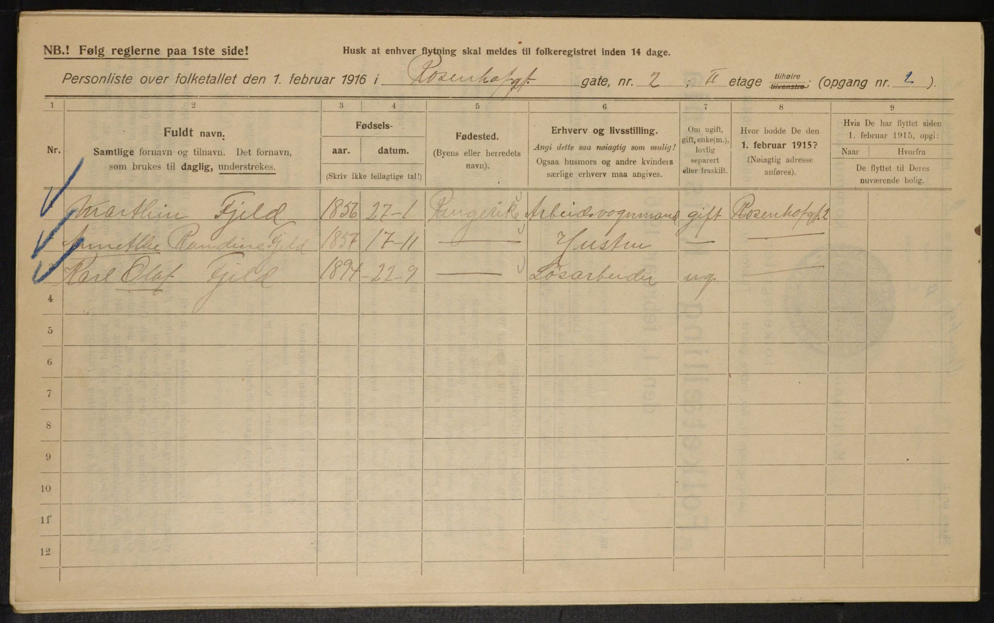 OBA, Kommunal folketelling 1.2.1916 for Kristiania, 1916, s. 85839