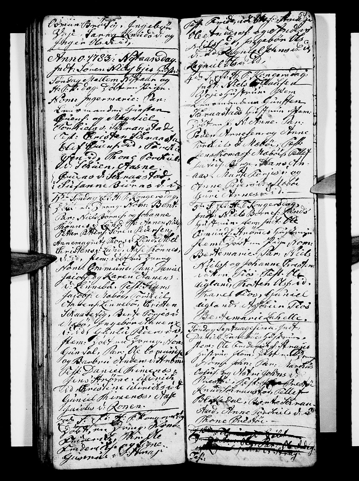 Oddernes sokneprestkontor, SAK/1111-0033/F/Fb/Fba/L0001: Klokkerbok nr. B 1, 1775-1786, s. 54